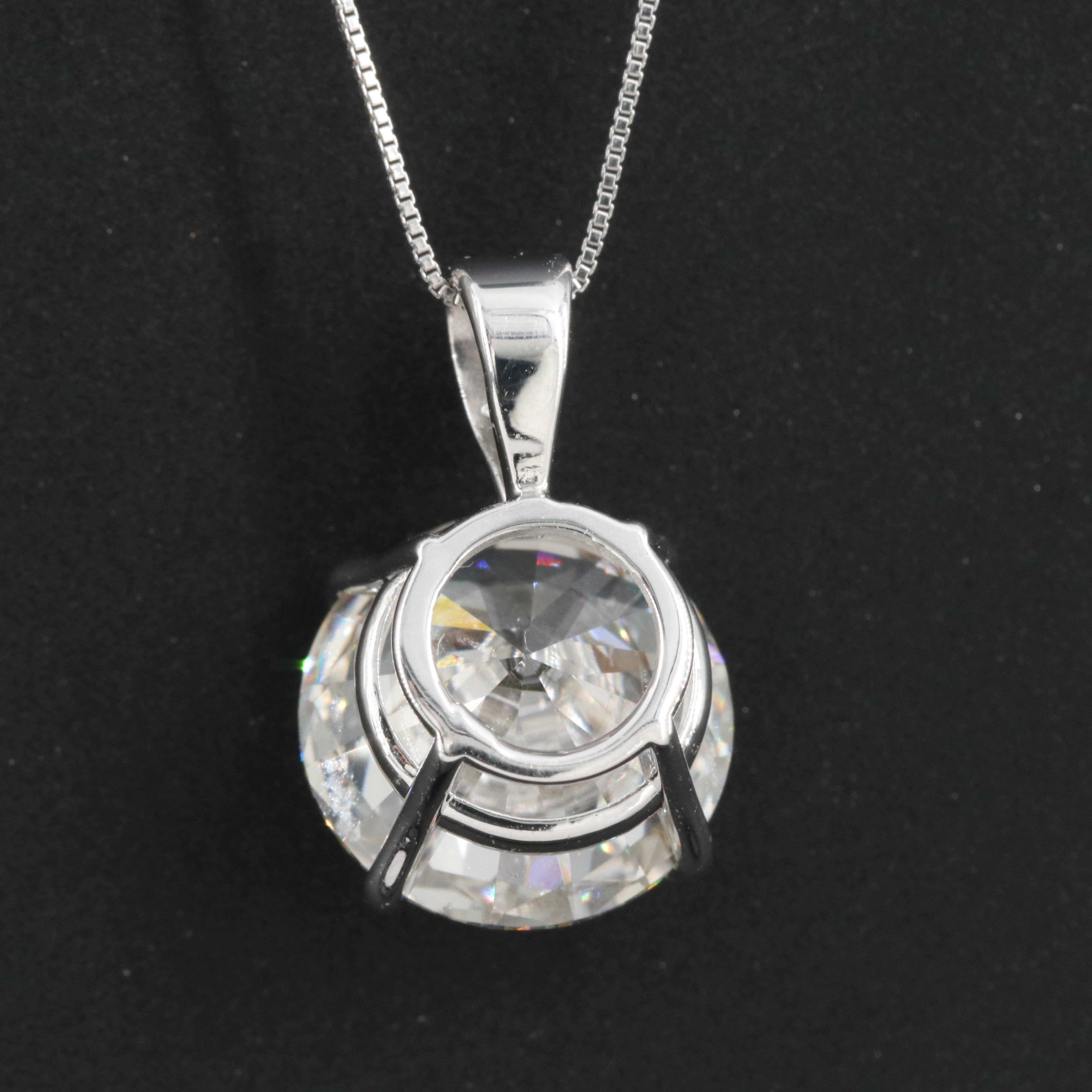 14K 2.94 CT Lab Grown Diamond Solitaire Pendant Necklace