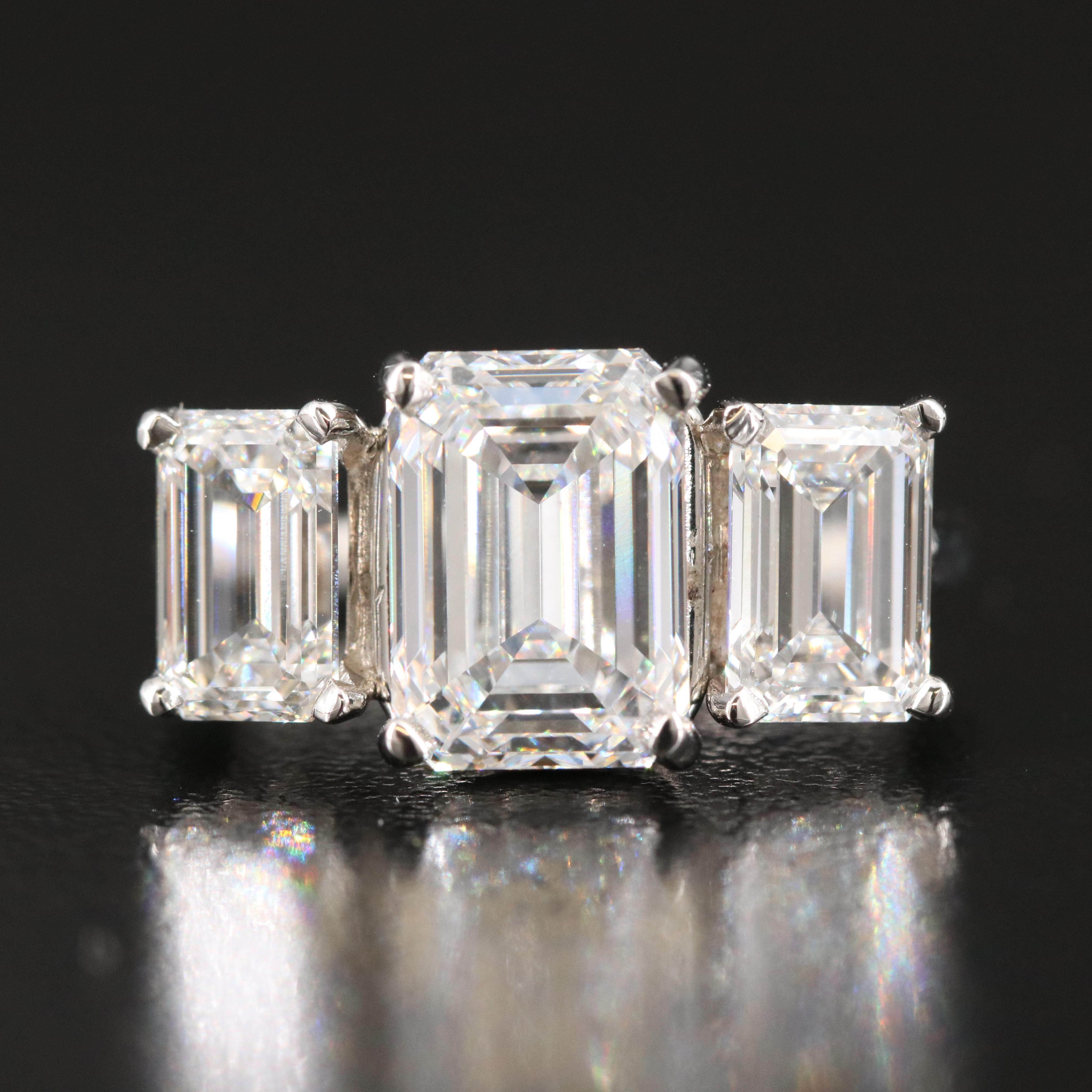 Platinum 5.33 CTW Lab Grown Diamond Ring with IGI Reports