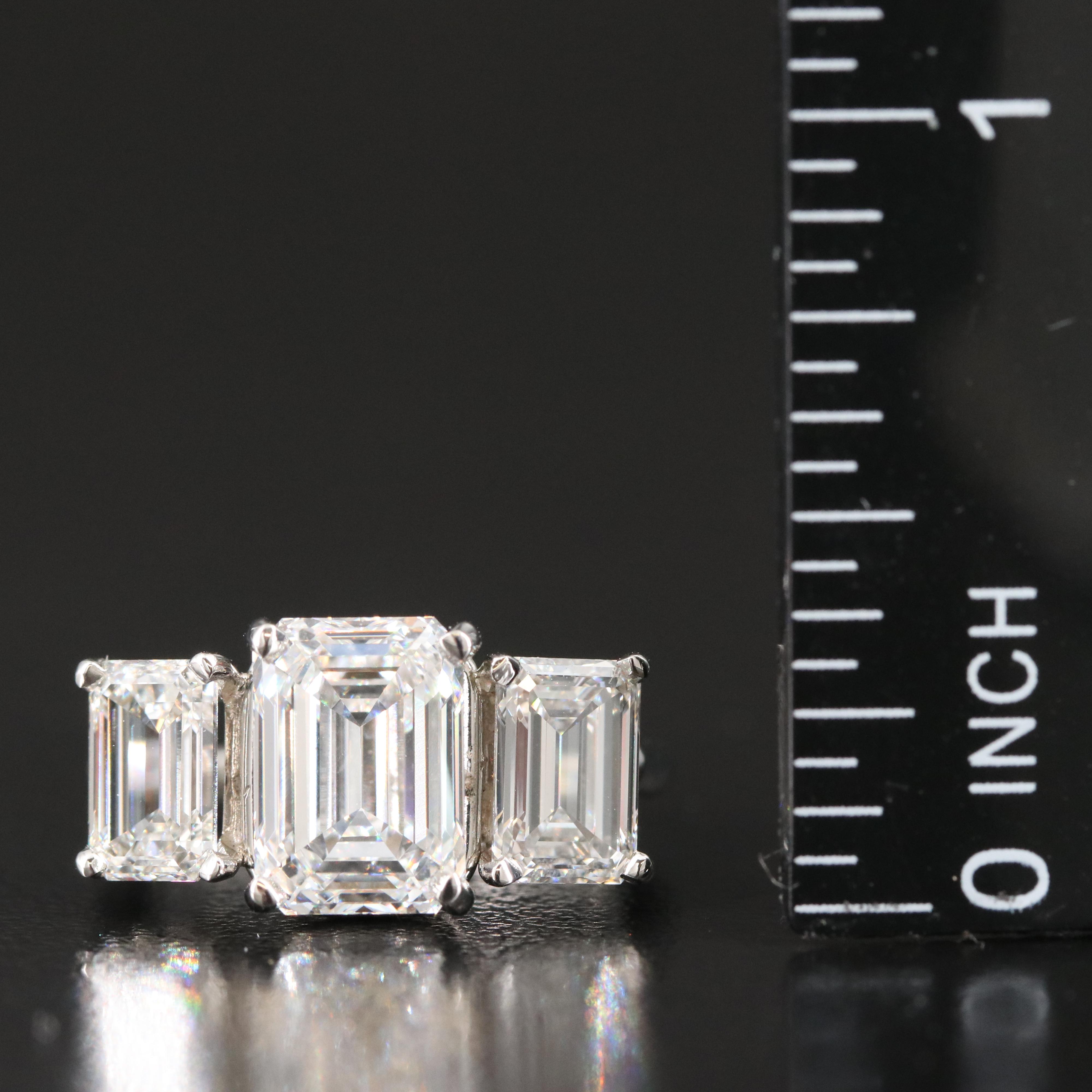 Platinum 5.33 CTW Lab Grown Diamond Ring with IGI Reports