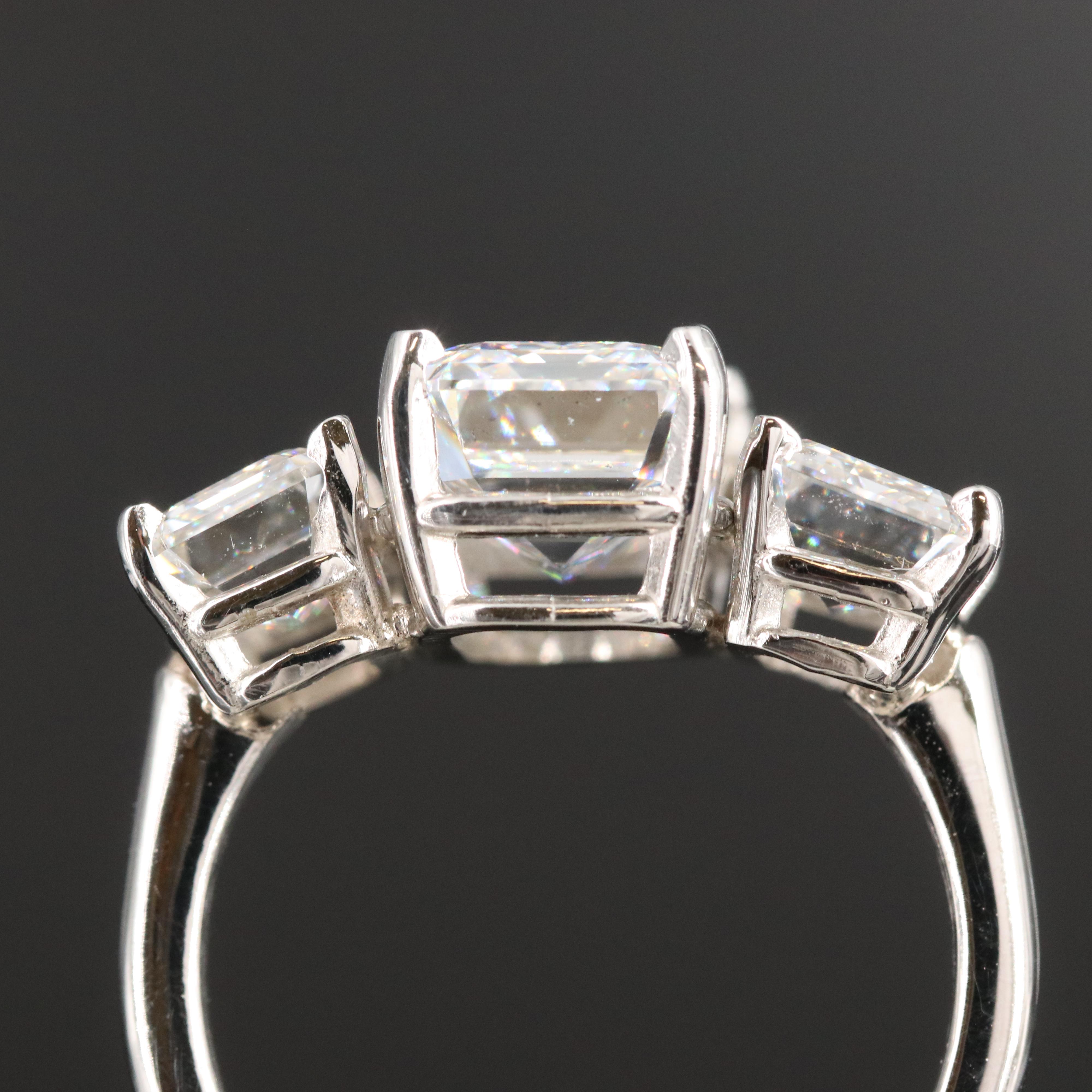 Platinum 5.33 CTW Lab Grown Diamond Ring with IGI Reports