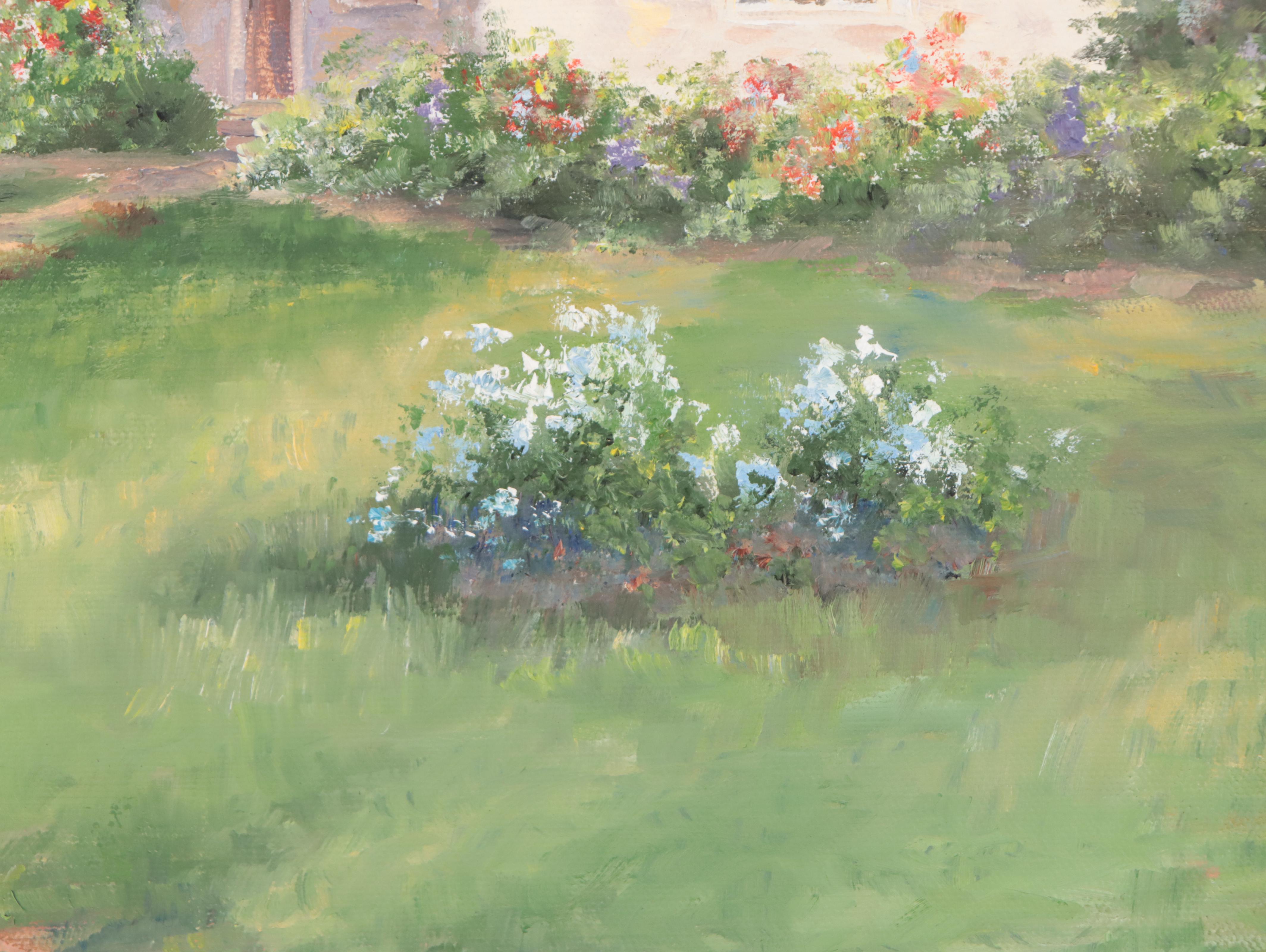 Landscape Oil Painting of House by Creek