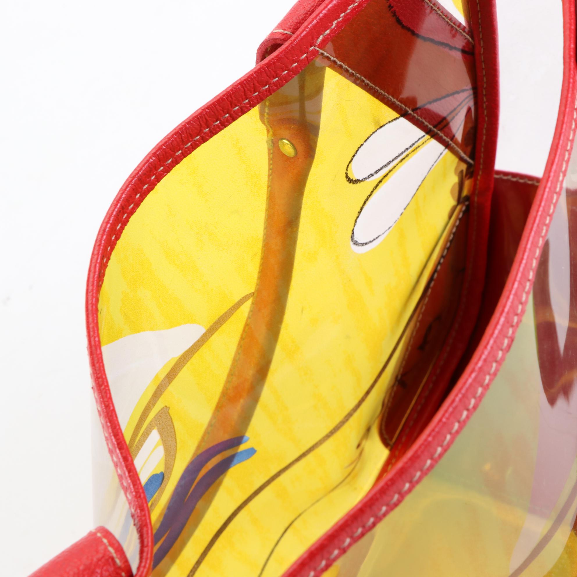 Prada Tote in Vinyl and Cinghiale Leather