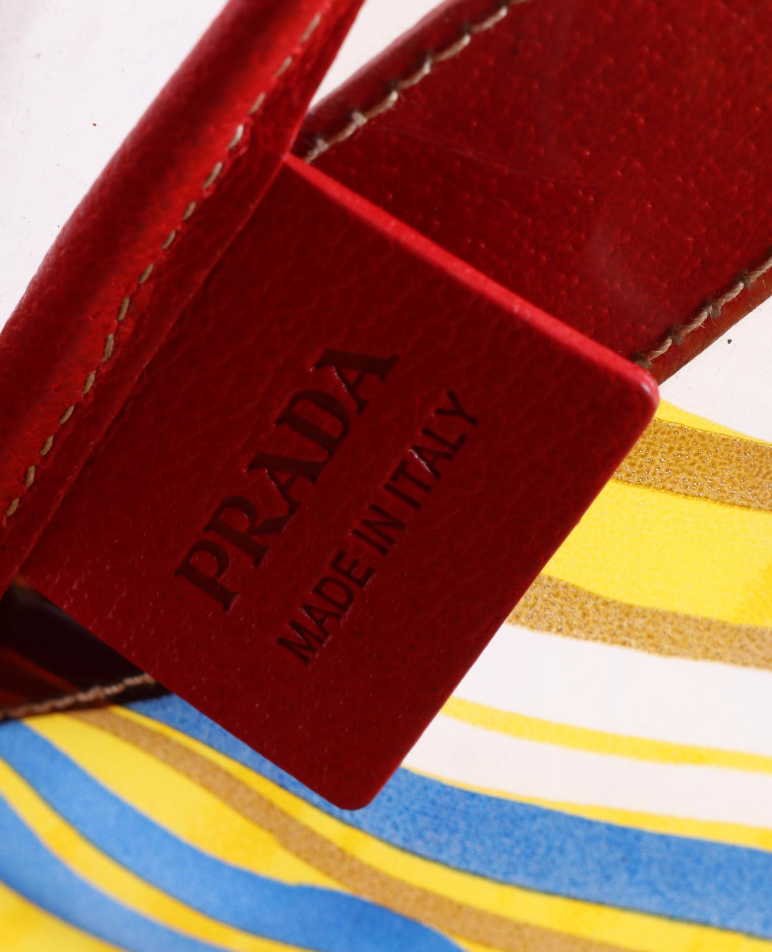 Prada Tote in Vinyl and Cinghiale Leather