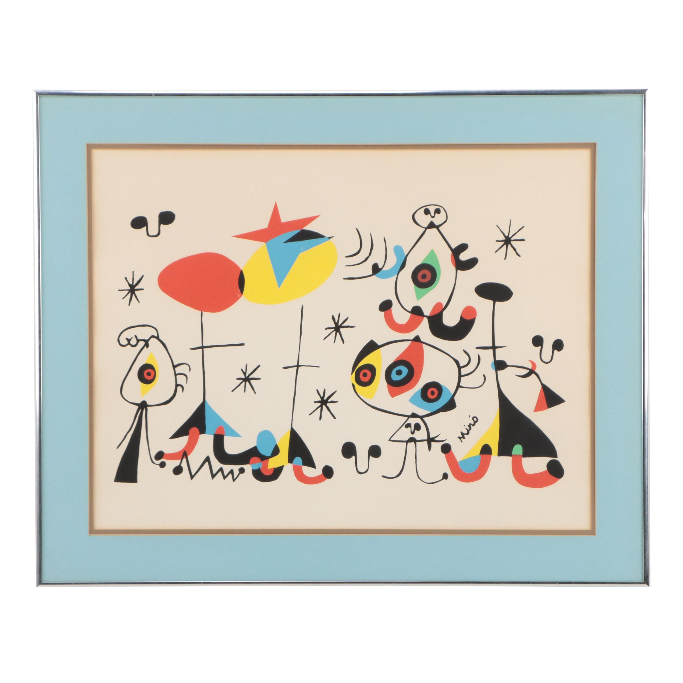 Joan Miro Serigraph "Evening"
