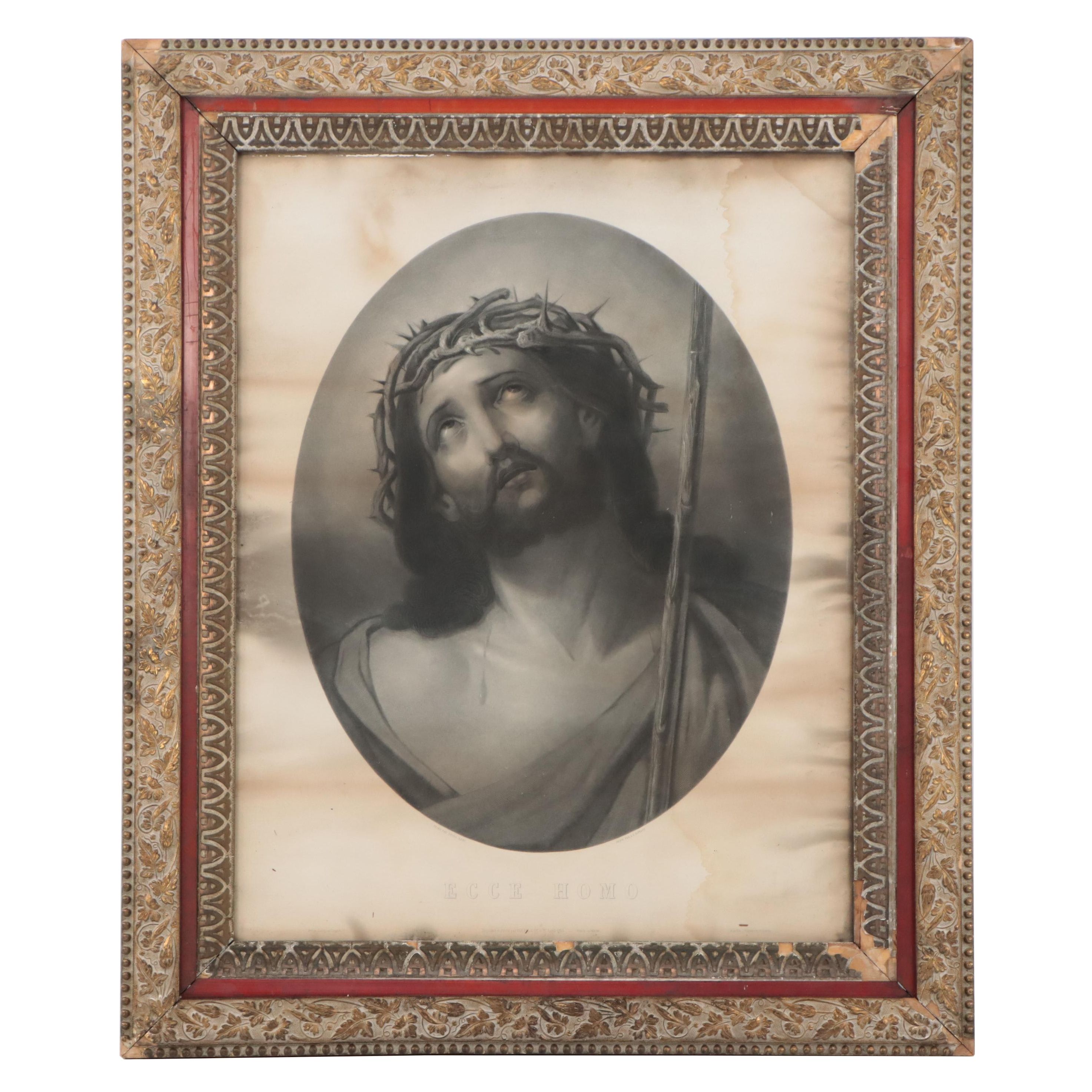 Engraving After Guido Reni "Ecce Homo," Circa 1861