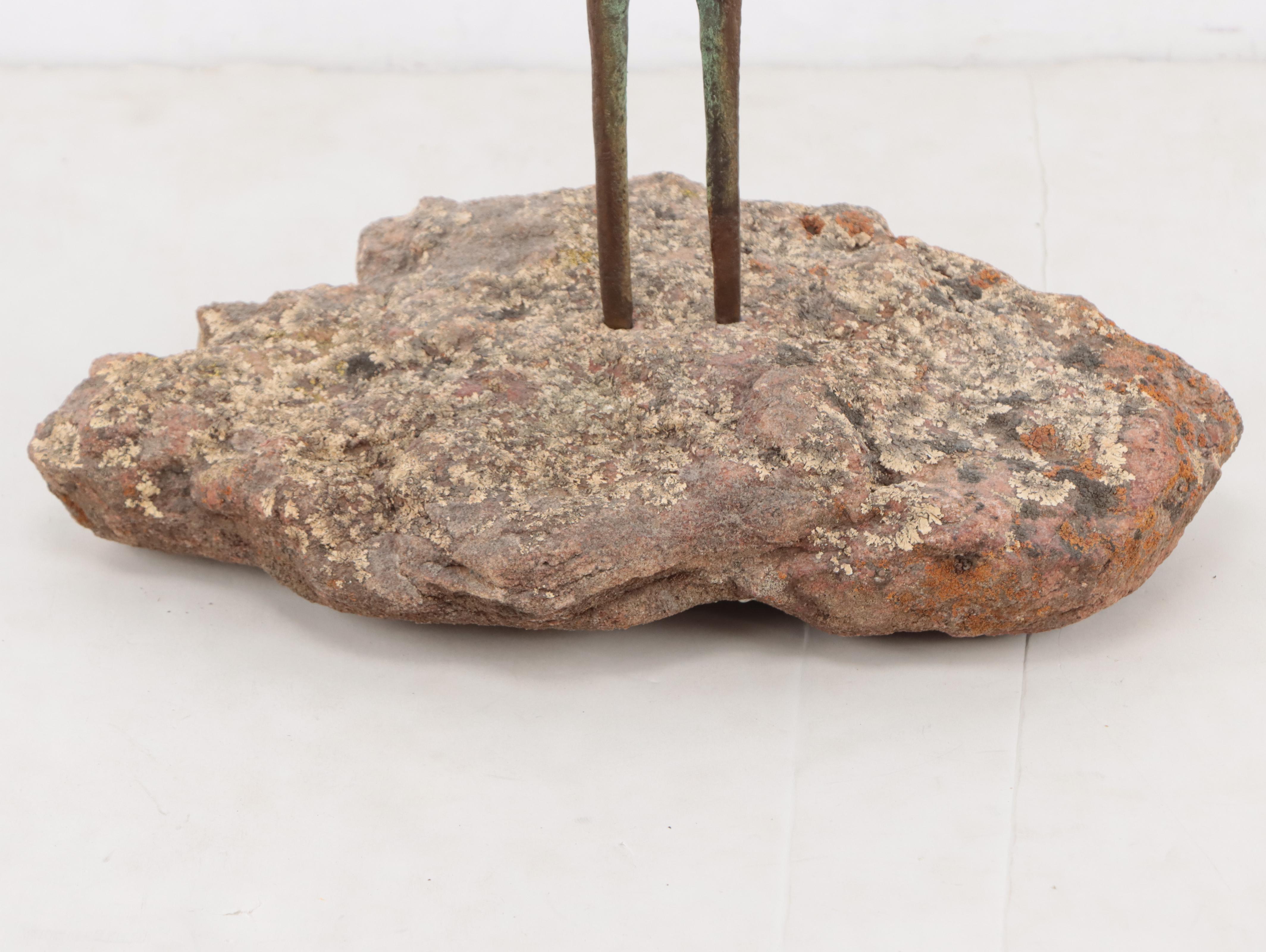 Bill Worrell Patinated Bronze Sculpture of Shaman Figure