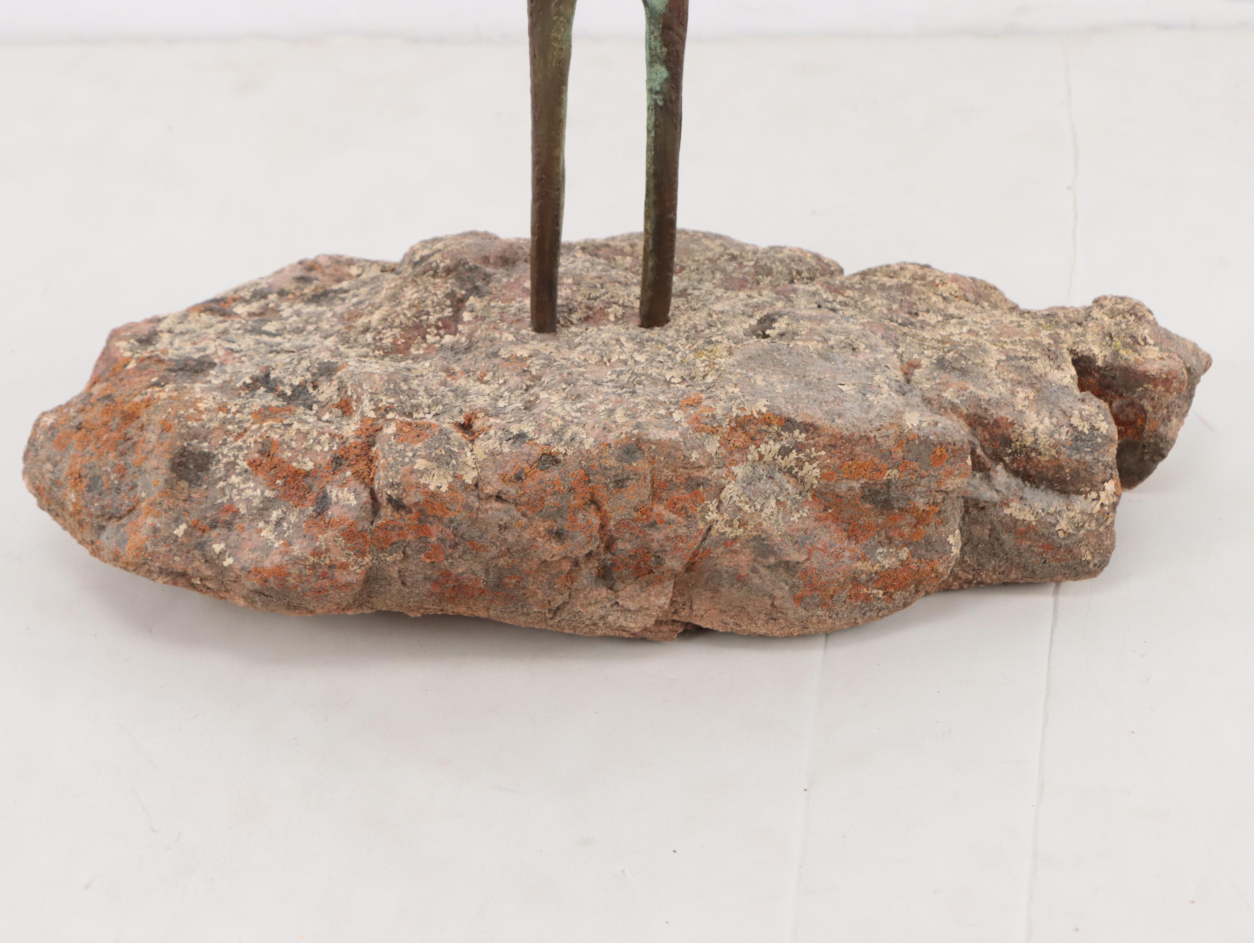 Bill Worrell Patinated Bronze Sculpture of Shaman Figure