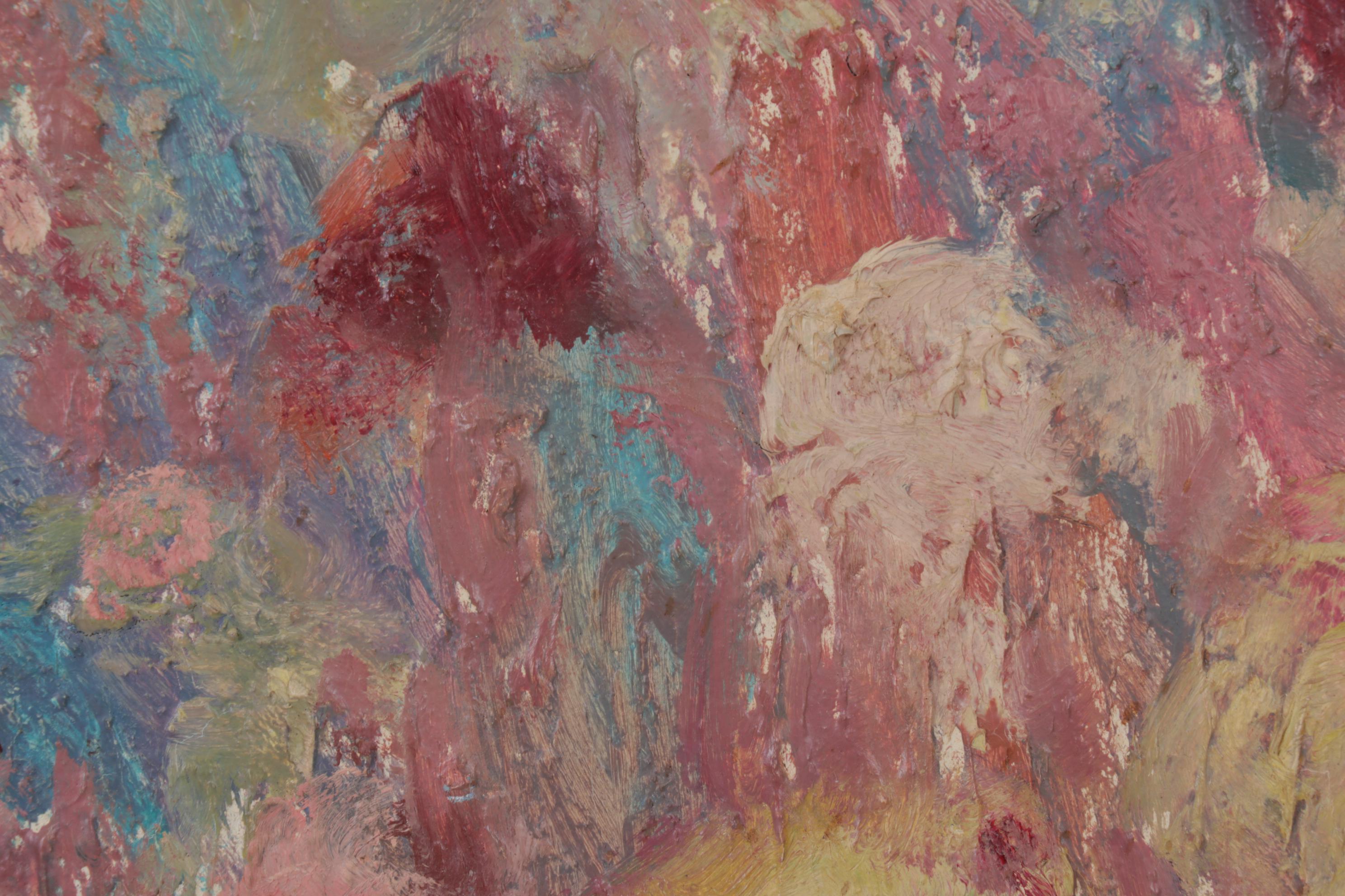 Henry Mog Still Life Oil Painting of Female Figurine and Pitcher, Circa 1965