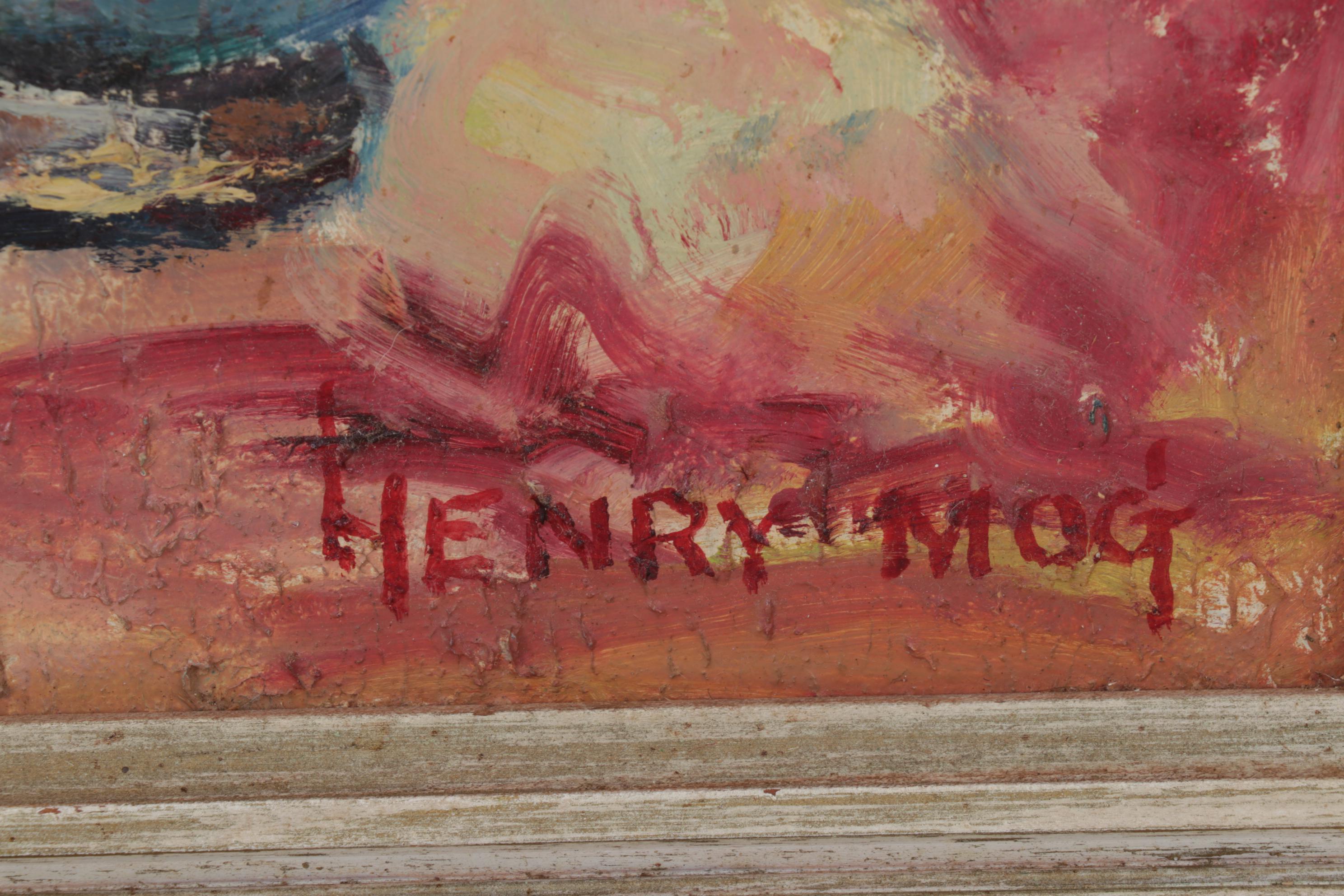 Henry Mog Still Life Oil Painting of Female Figurine and Pitcher, Circa 1965