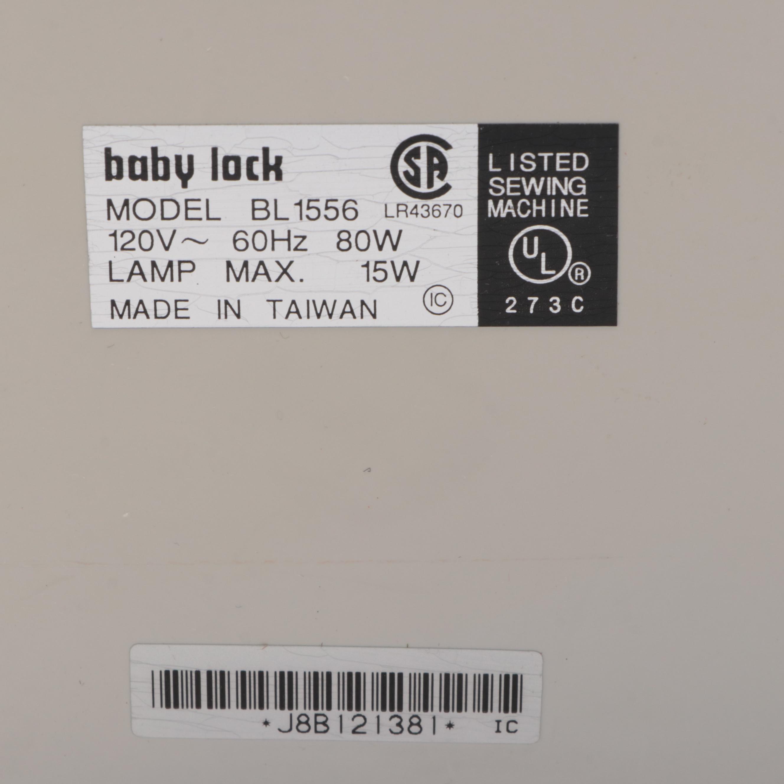 Baby Lock Model BL1556 Electric Sewing Machine and More