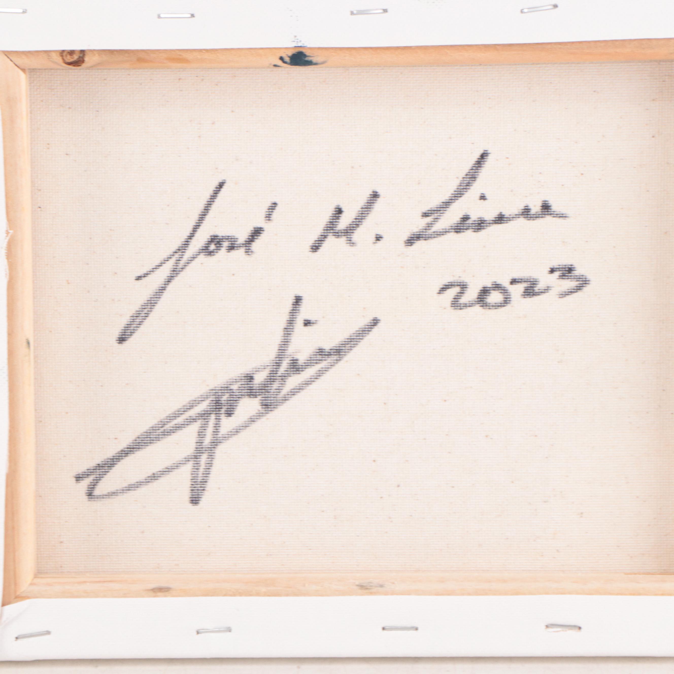 José M. Lima Floral Still Life Oil Painting, 2023