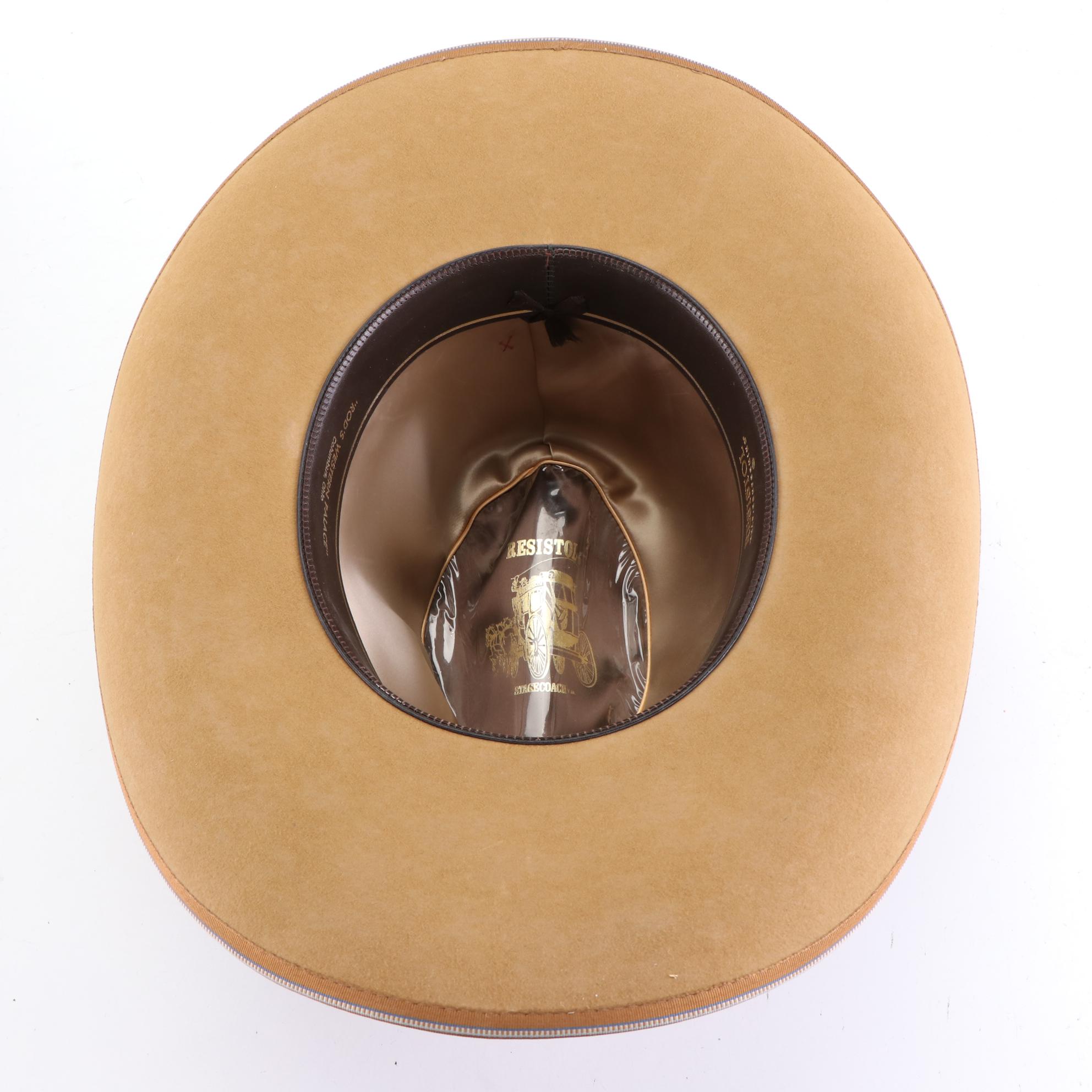 Resistol Cattleman 20X Beaver Fur Felt and Stagecoach Fur Felt Hats with Box