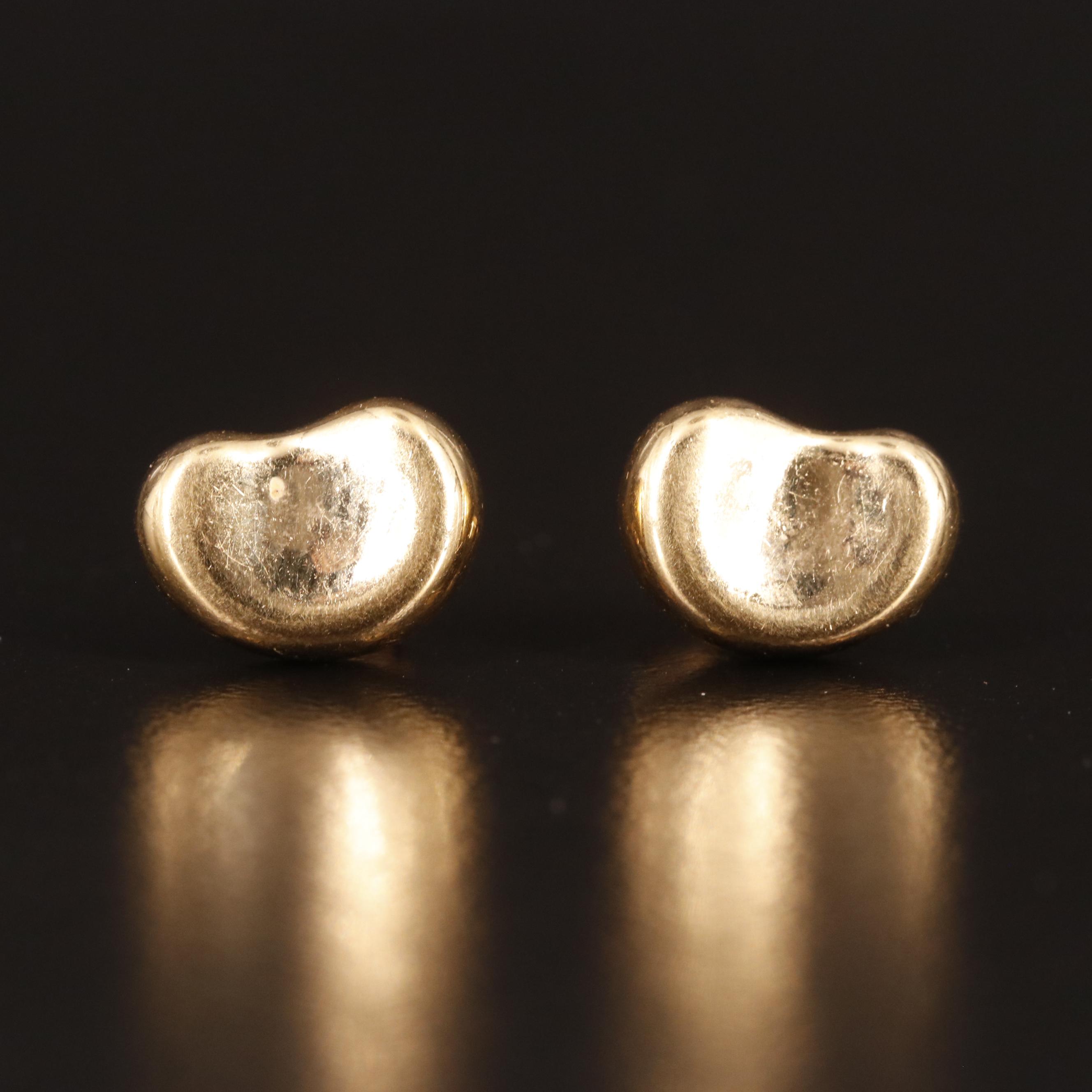 Elsa Peretti for Tiffany & Co.18K Bean Collection Stud Earrings