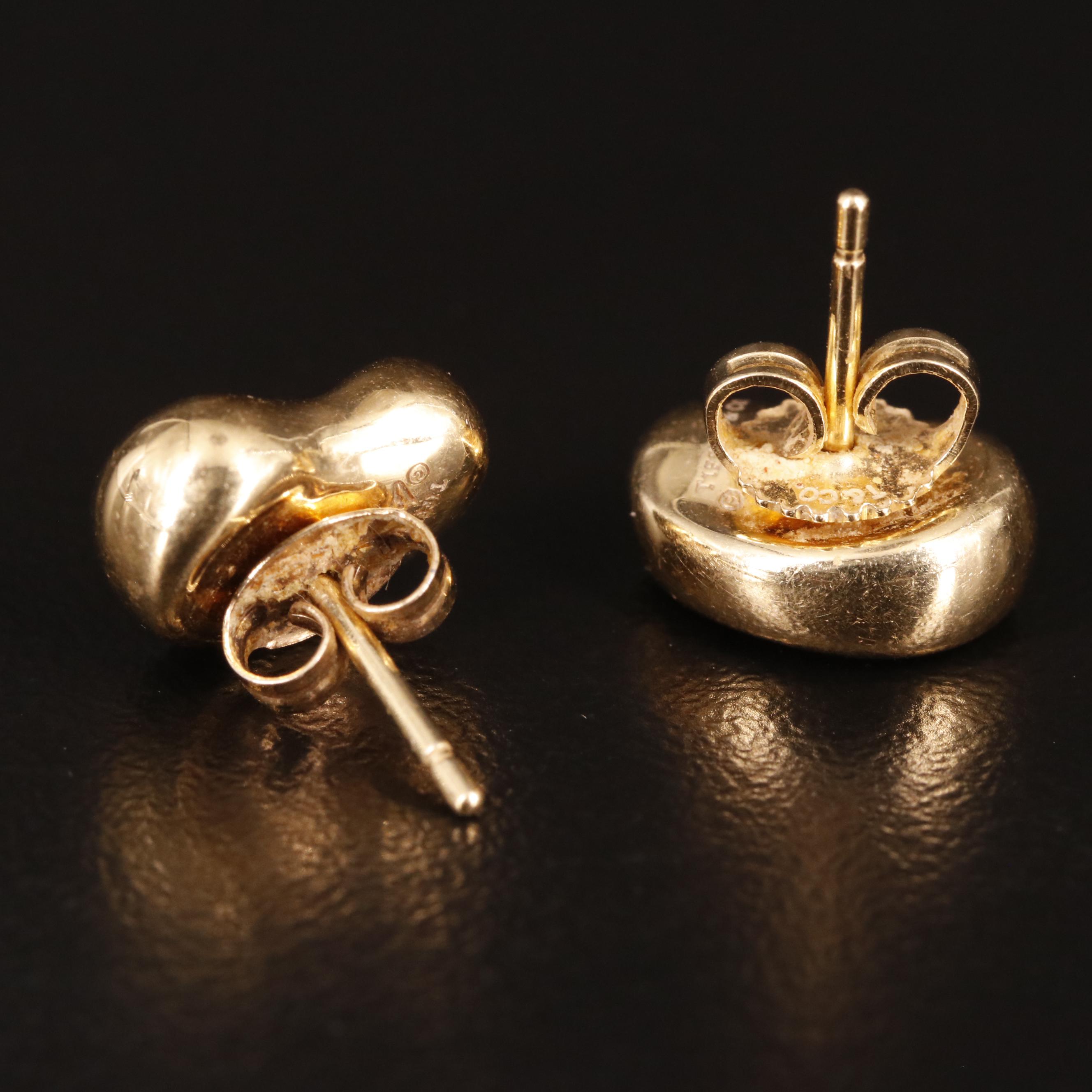 Elsa Peretti for Tiffany & Co.18K Bean Collection Stud Earrings