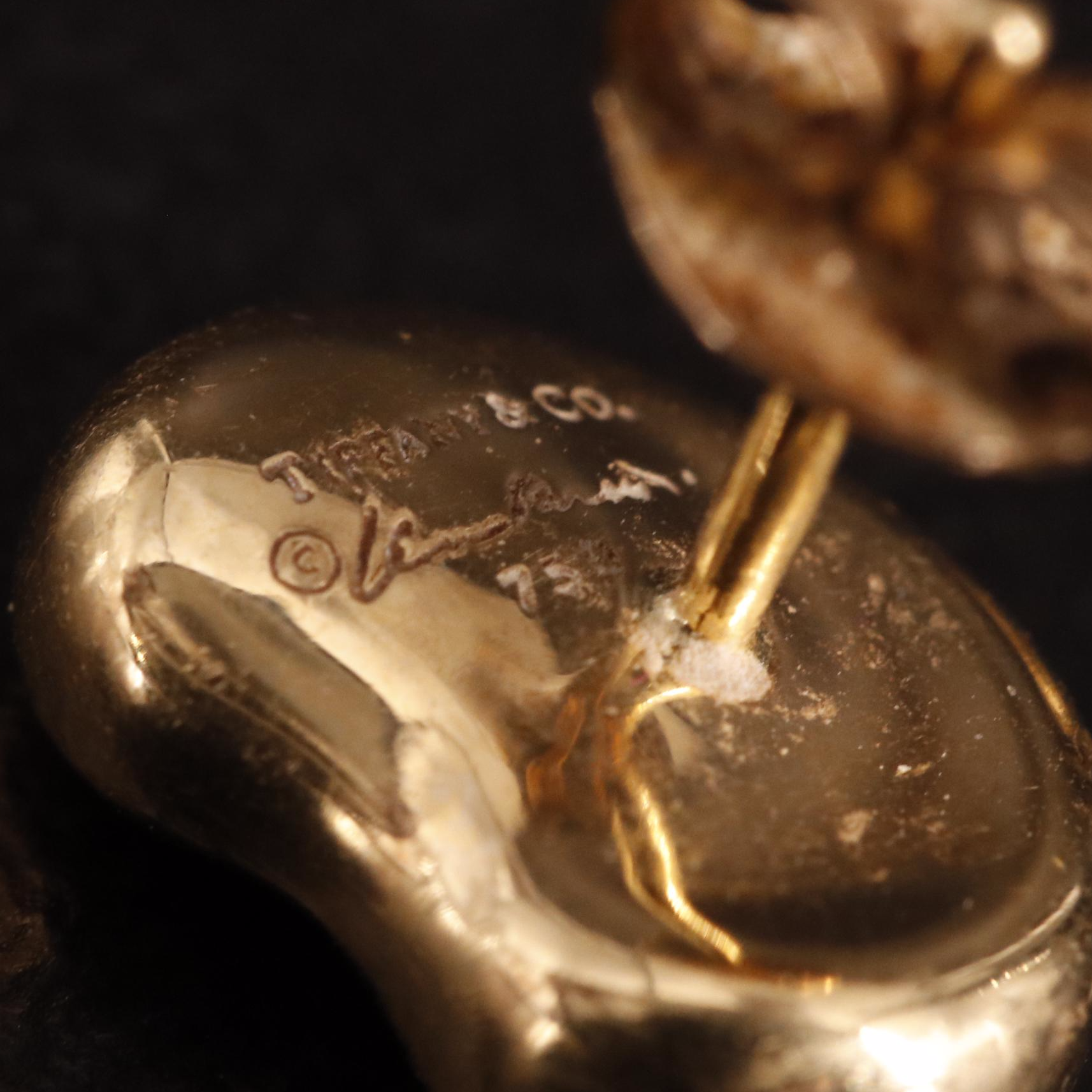 Elsa Peretti for Tiffany & Co.18K Bean Collection Stud Earrings