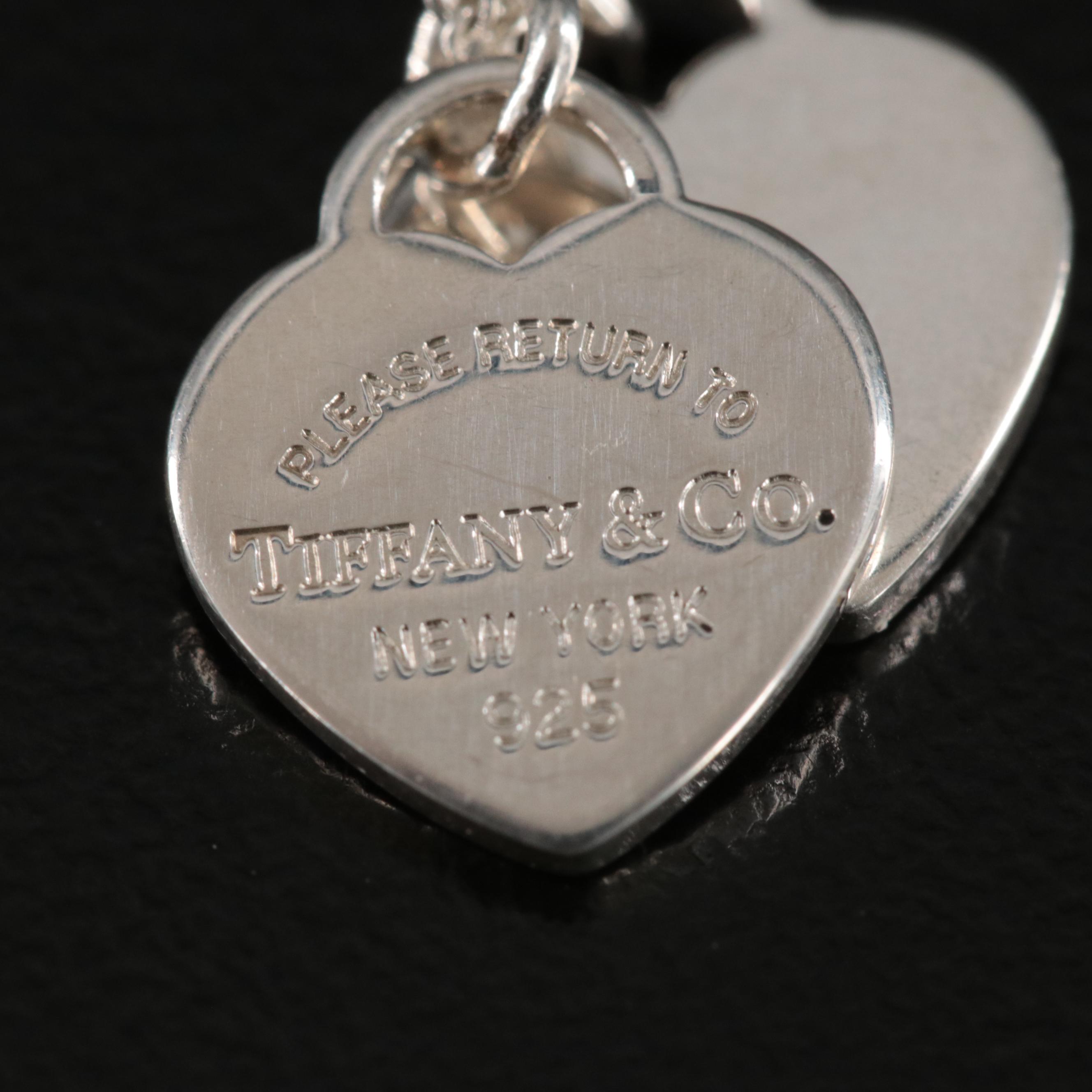 Tiffany & Co. "Return to Tiffany" Mini Double Heart Tag Pendant Necklace