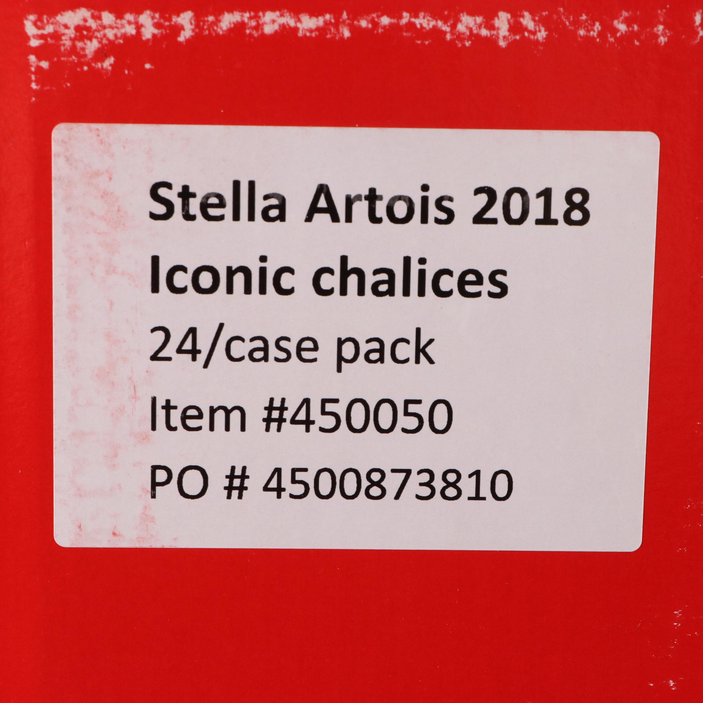 Pasabahce for Stella Artois Pressed Glass Beer Chalices