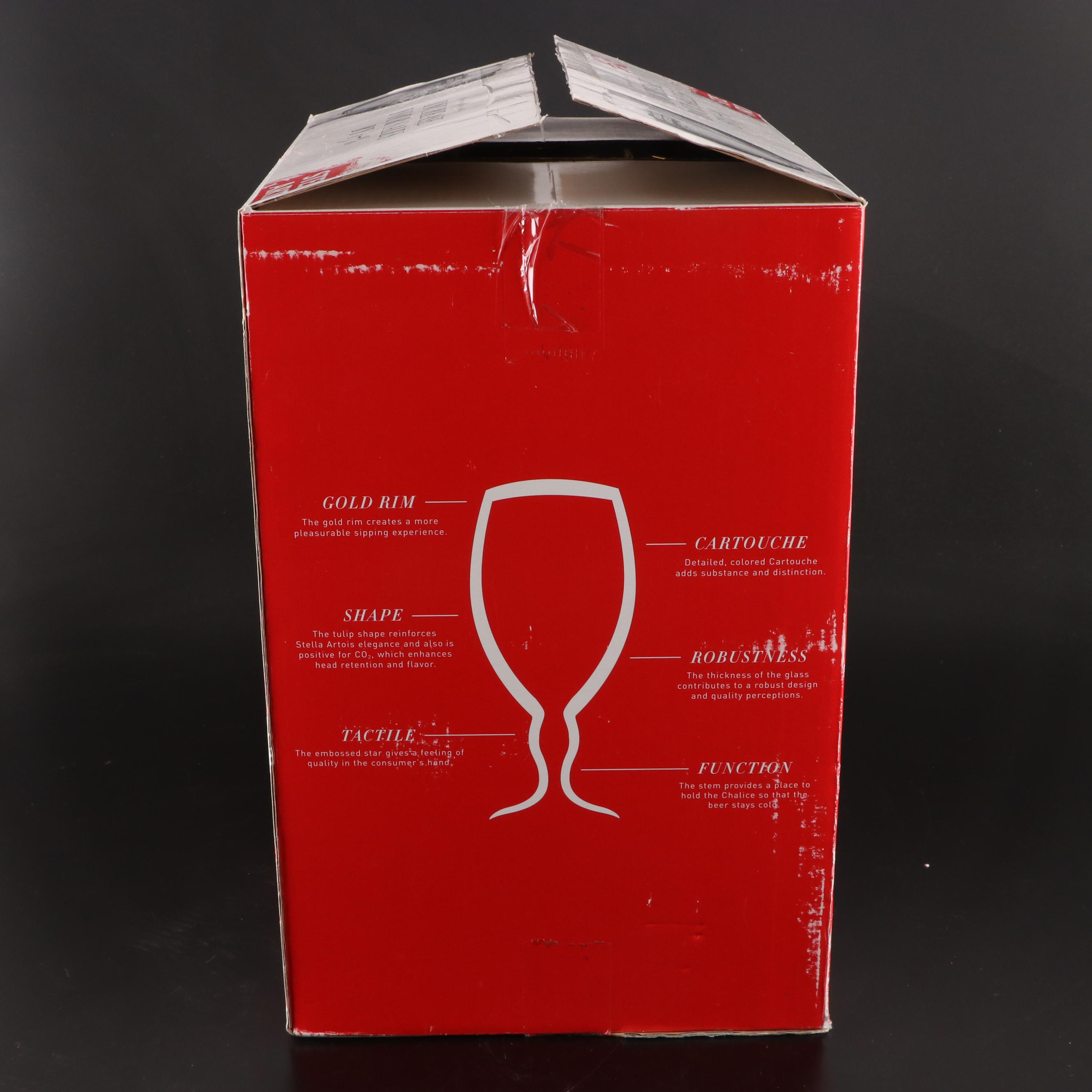 Pasabahce for Stella Artois Pressed Glass Beer Chalices