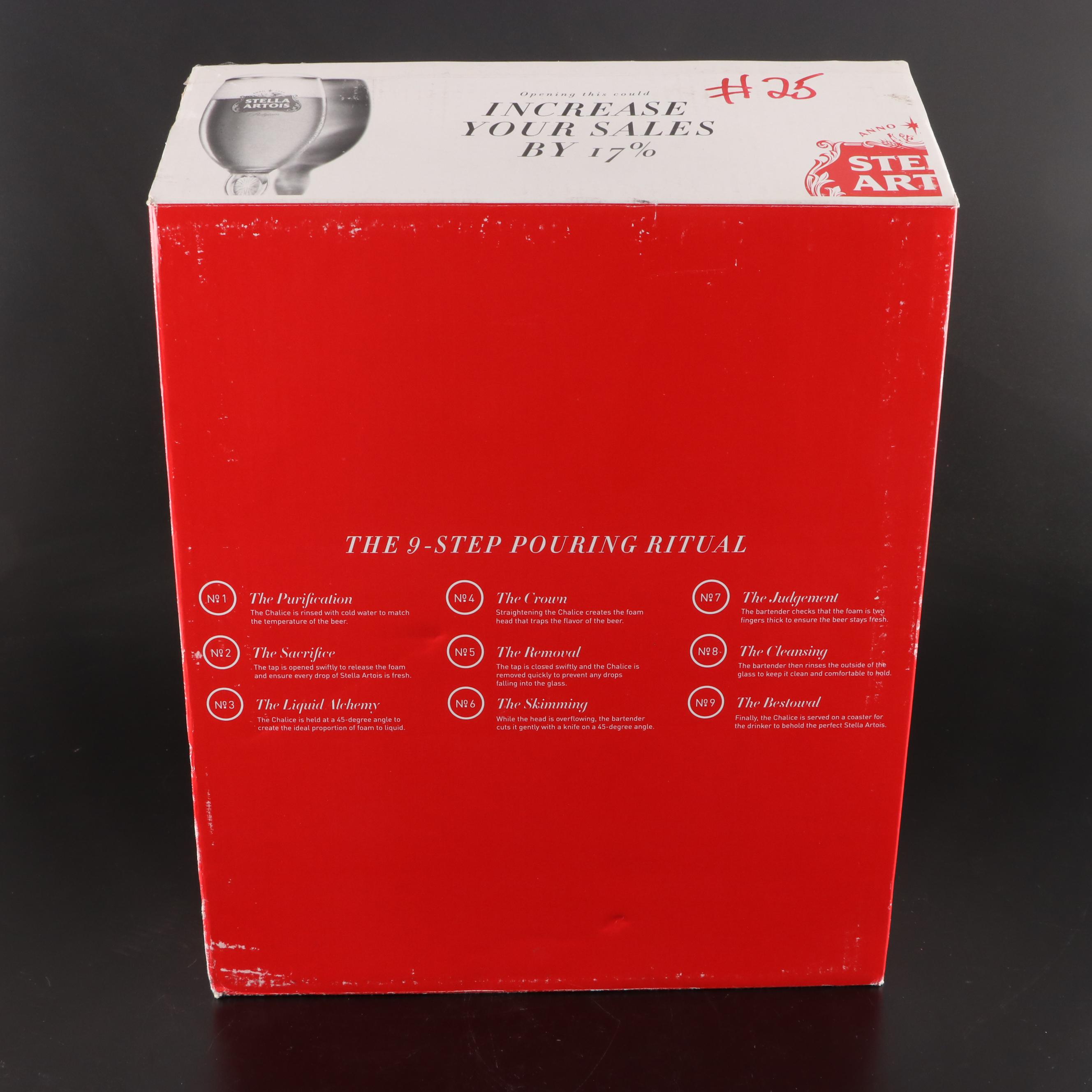 Pasabahce for Stella Artois Pressed Glass Beer Chalices