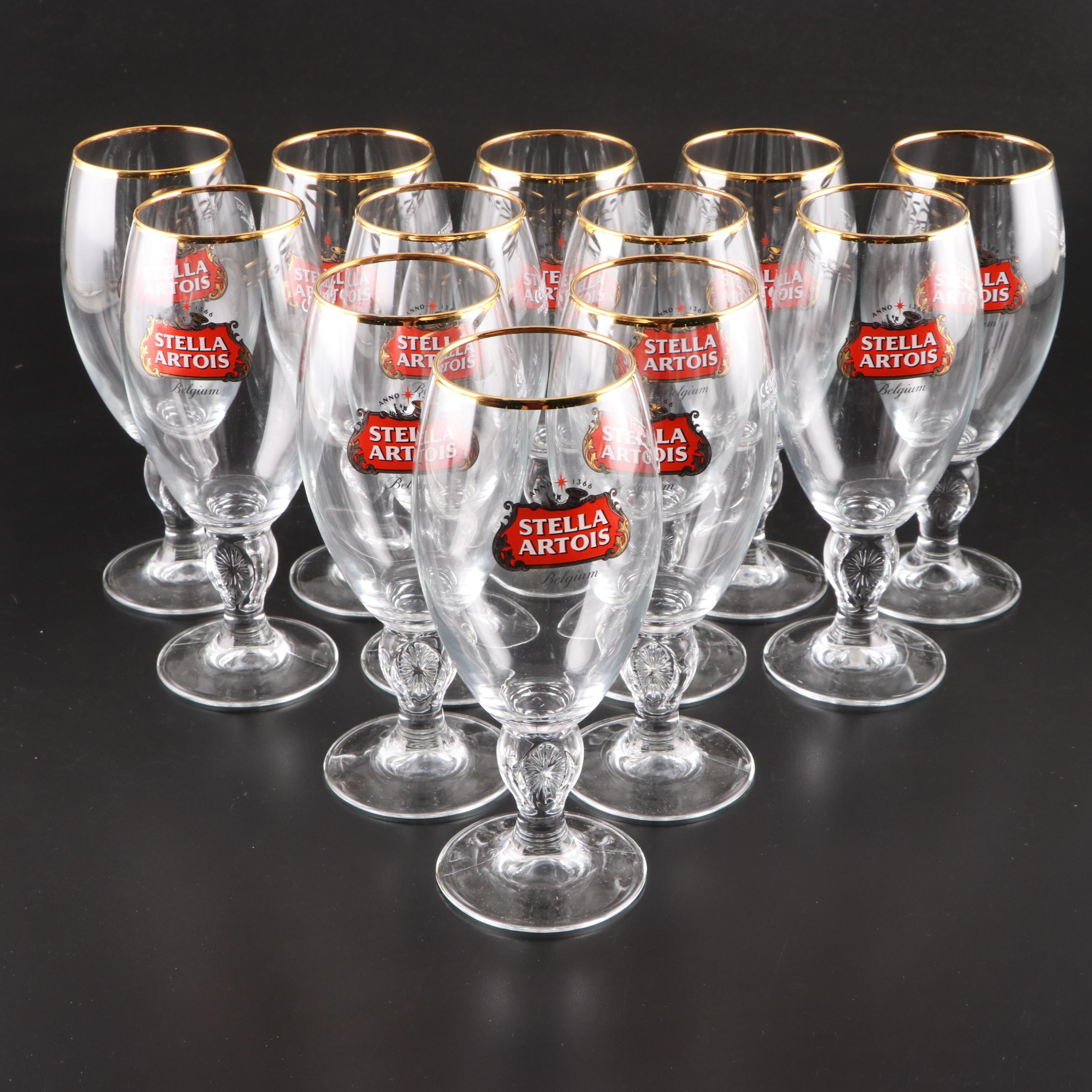 Pasabahce for Stella Artois Pressed Glass Beer Chalices
