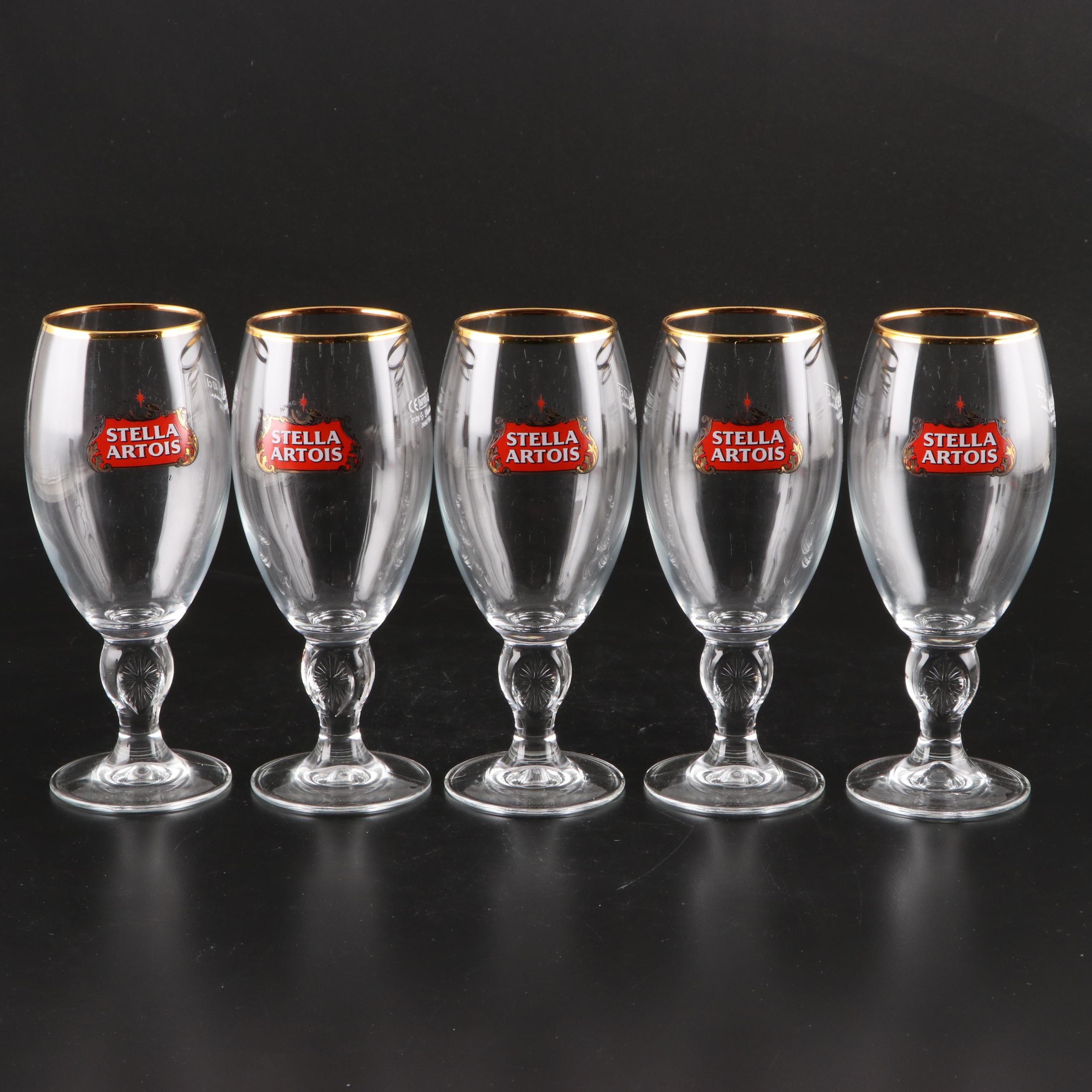 Pasabahce for Stella Artois Pressed Glass Beer Chalices