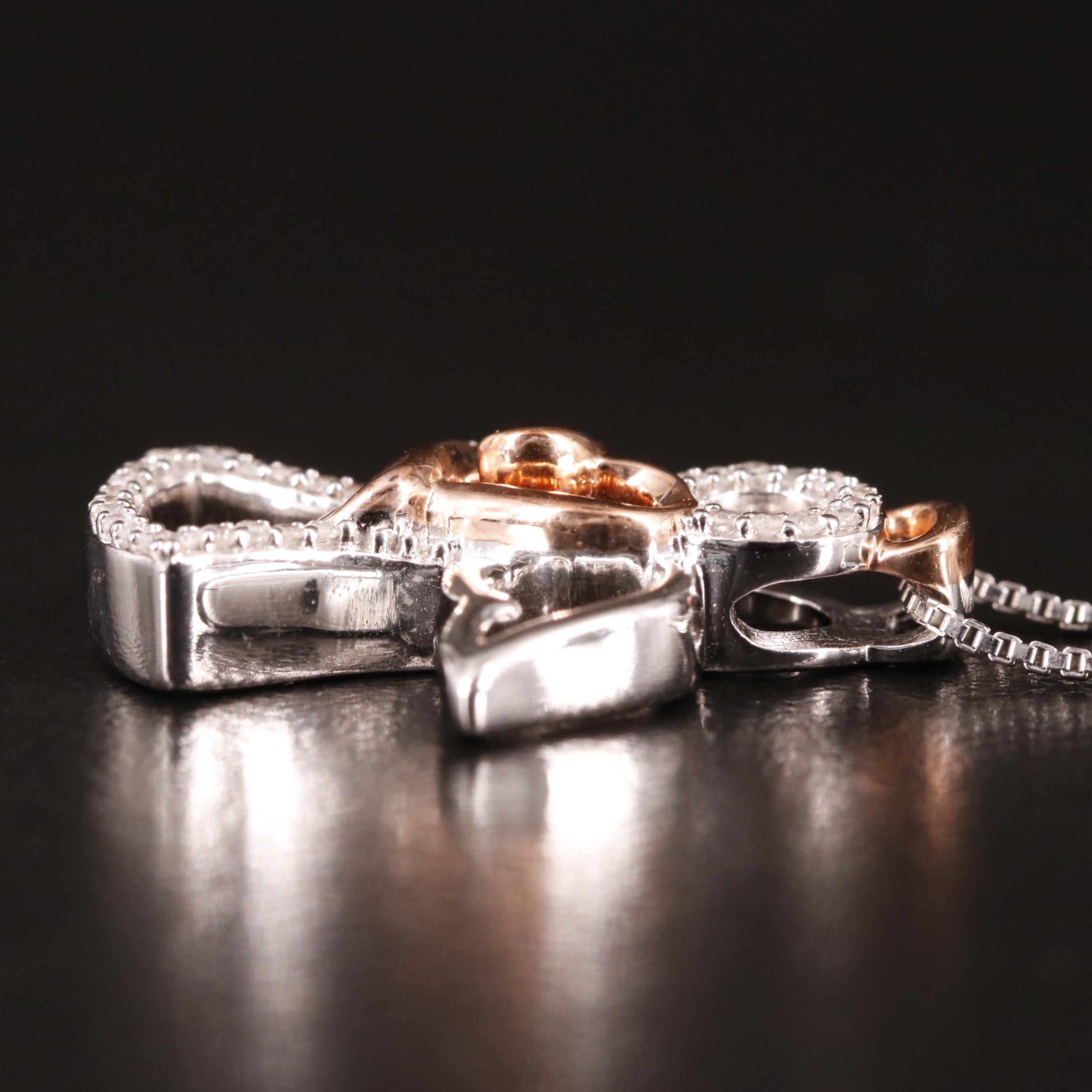 Sterling Diamond Angel Pendant Necklace