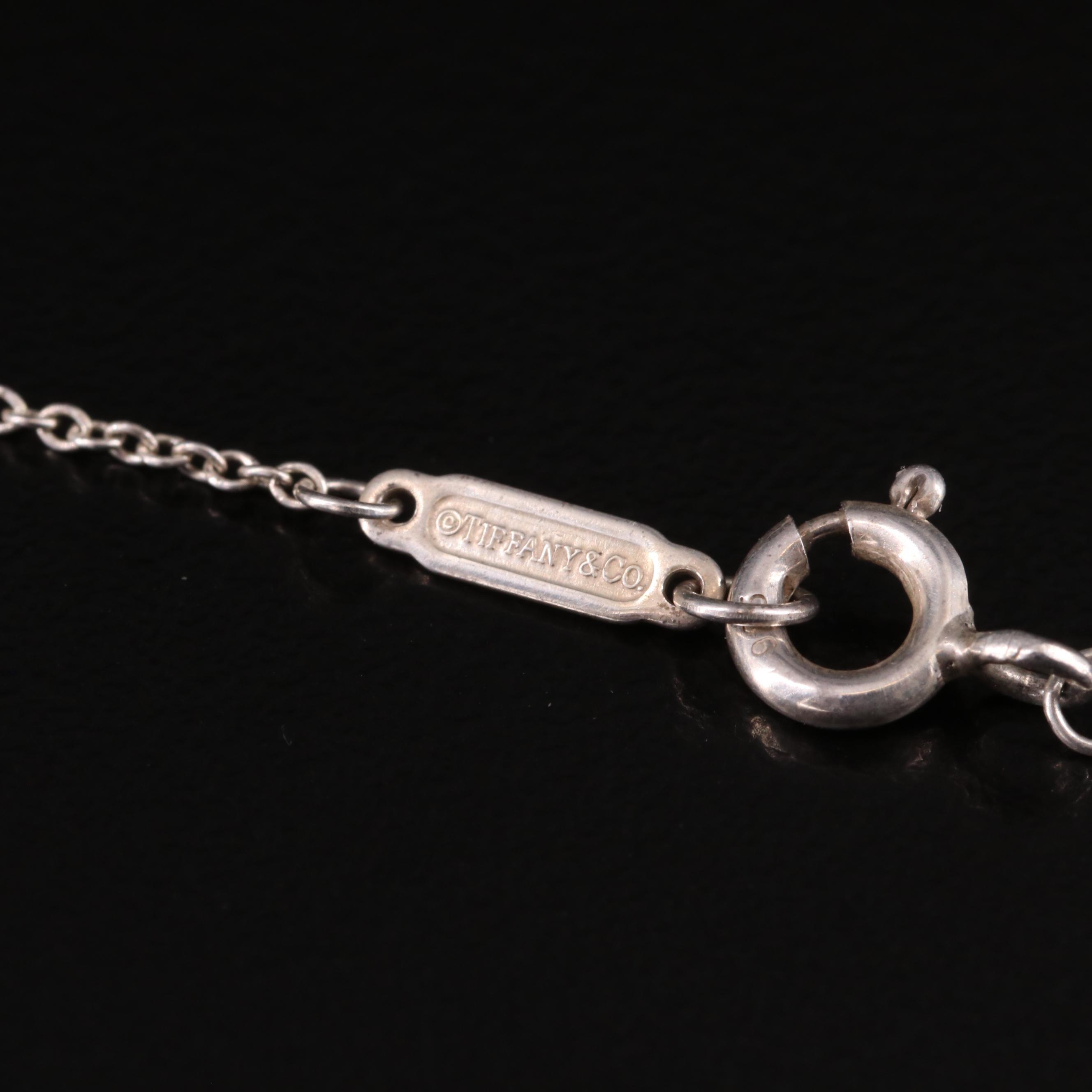 Tiffany & Co. "Return to Tiffany" Sterling Pink Enamel Double Heart Tag Necklace