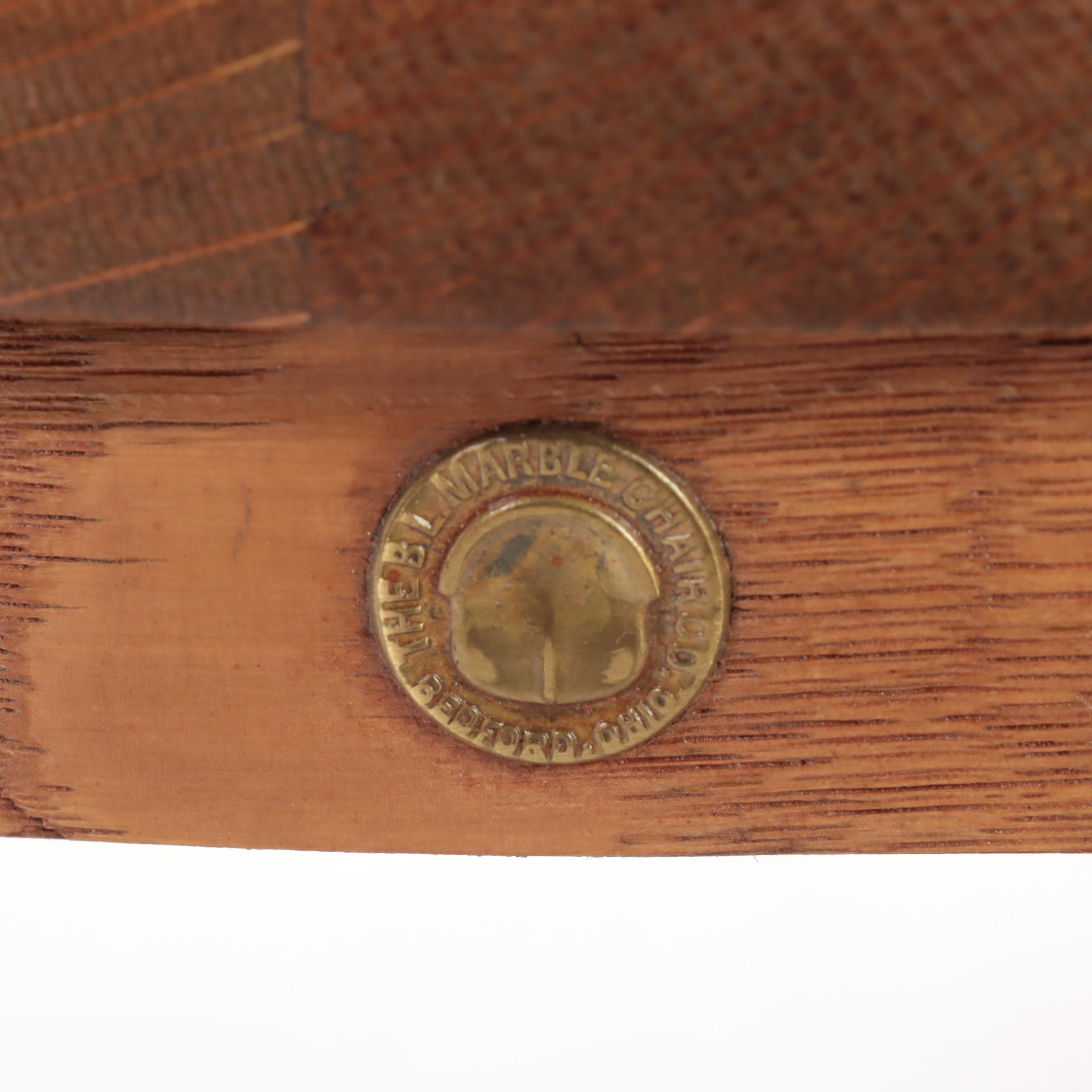 Pair of B.L. Marble Chair Co. Arts and Crafts Quartersawn Oak Side Chairs