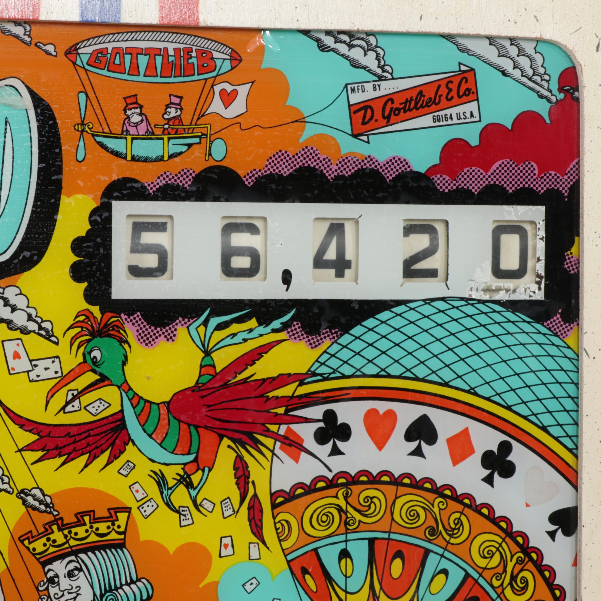 D. Gottlieb & Sons "Top Card" Pinball Machine, Circa 1974
