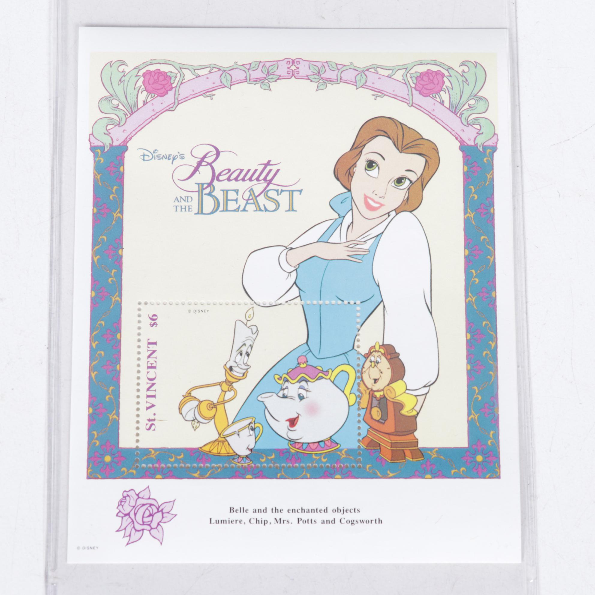 International Collectors Society Commemorative Beauty and the Beast Stamps