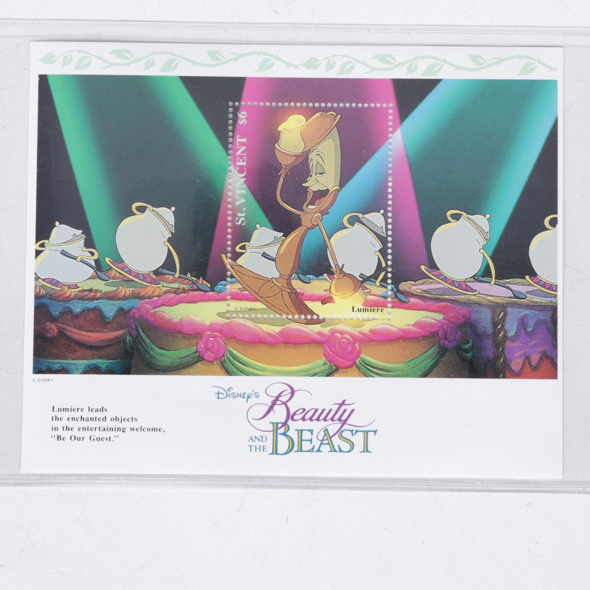 International Collectors Society Commemorative Beauty and the Beast Stamps