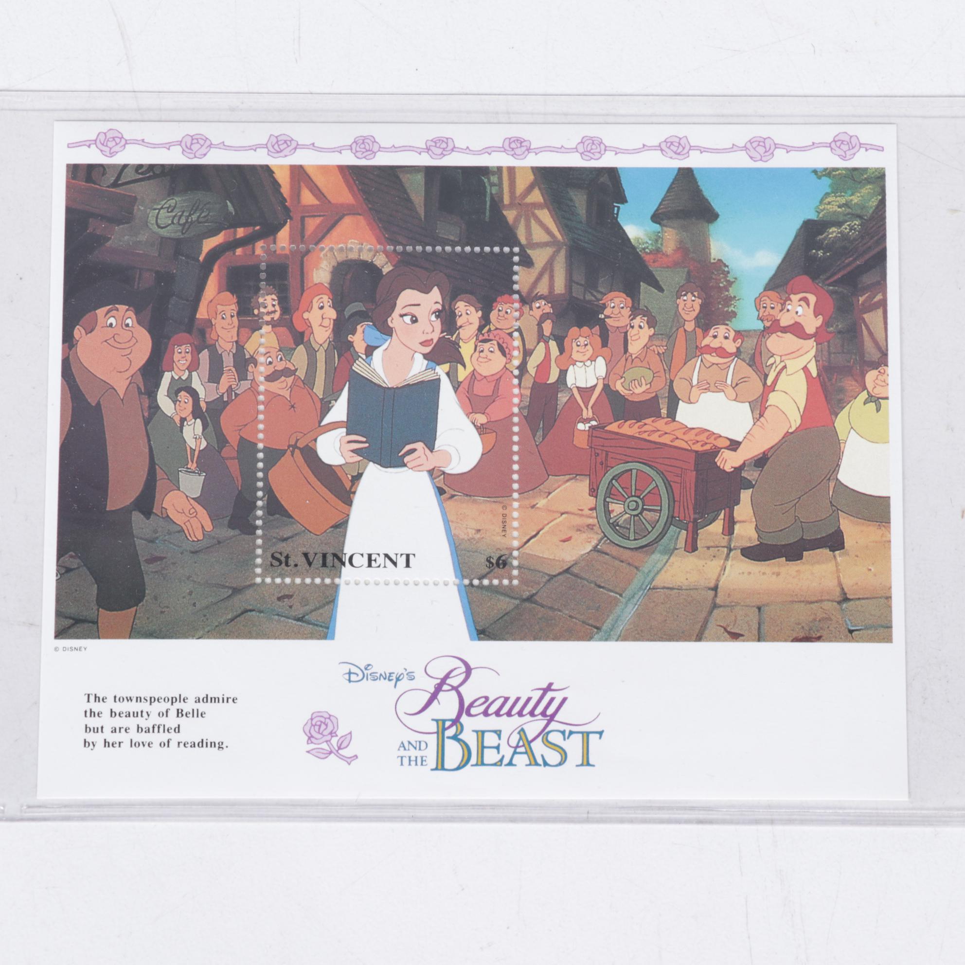 International Collectors Society Commemorative Beauty and the Beast Stamps