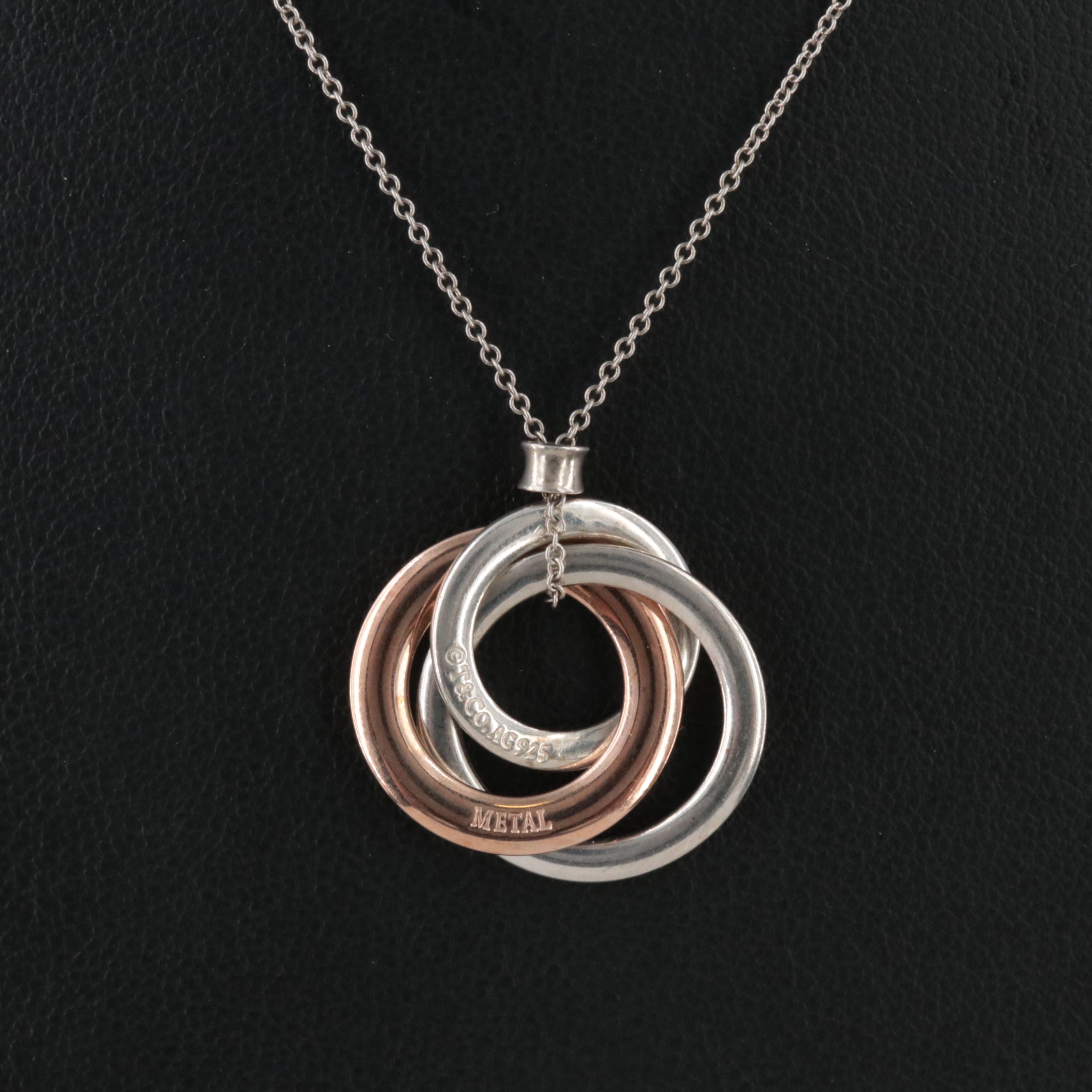 Tiffany & Co. "1837" Interlocking Circle Pendant Necklace