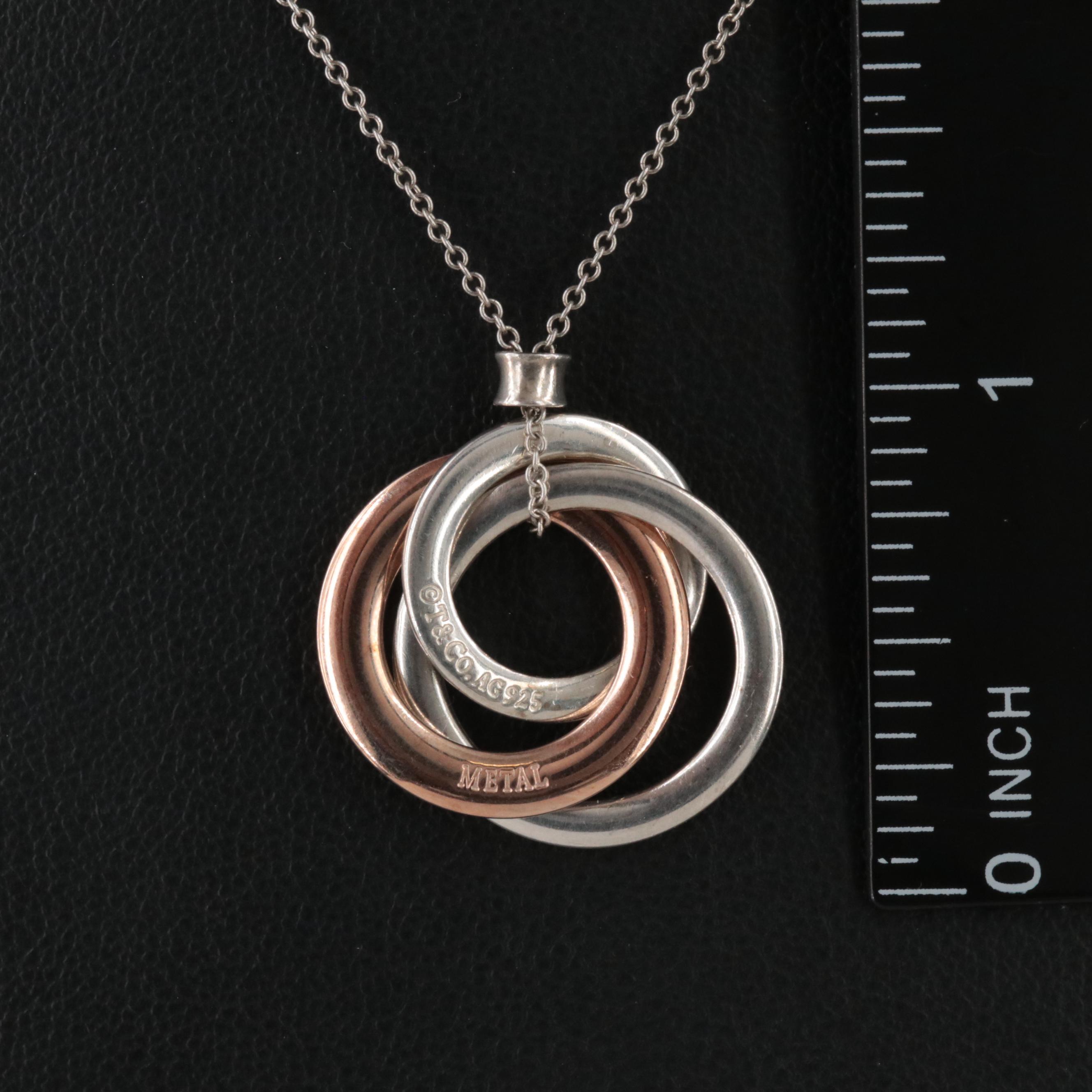 Tiffany & Co. "1837" Interlocking Circle Pendant Necklace