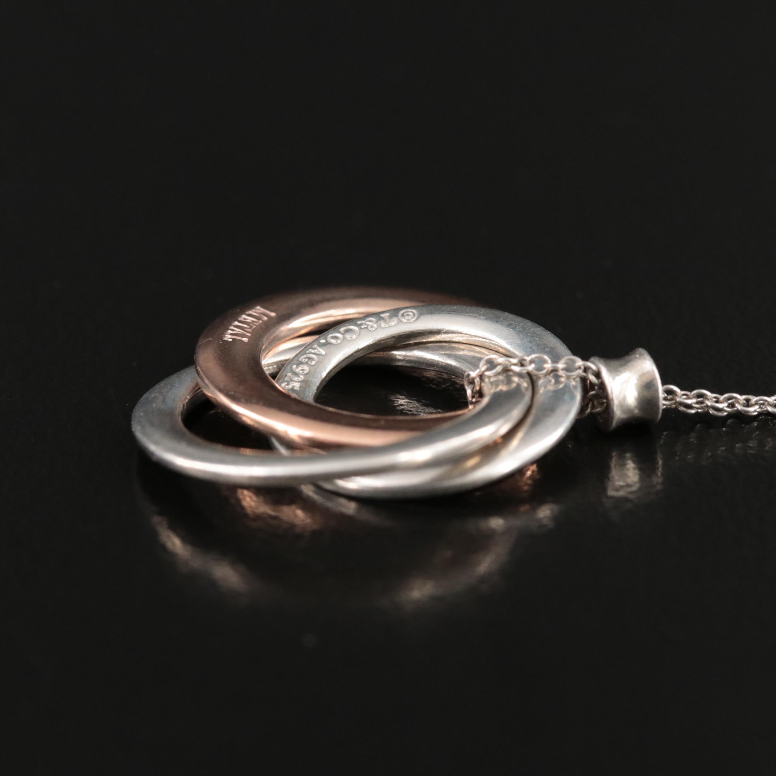 Tiffany & Co. "1837" Interlocking Circle Pendant Necklace