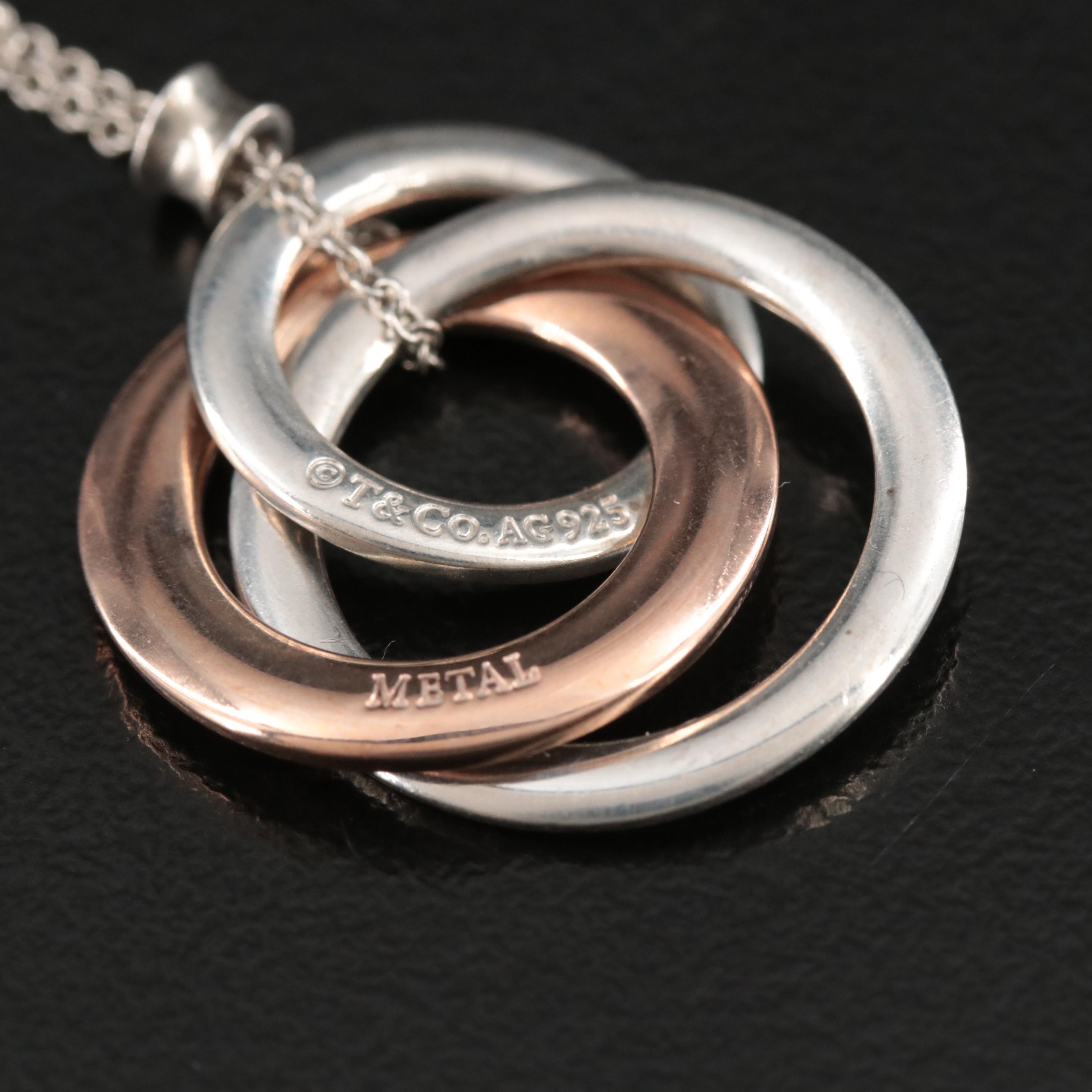 Tiffany & Co. "1837" Interlocking Circle Pendant Necklace