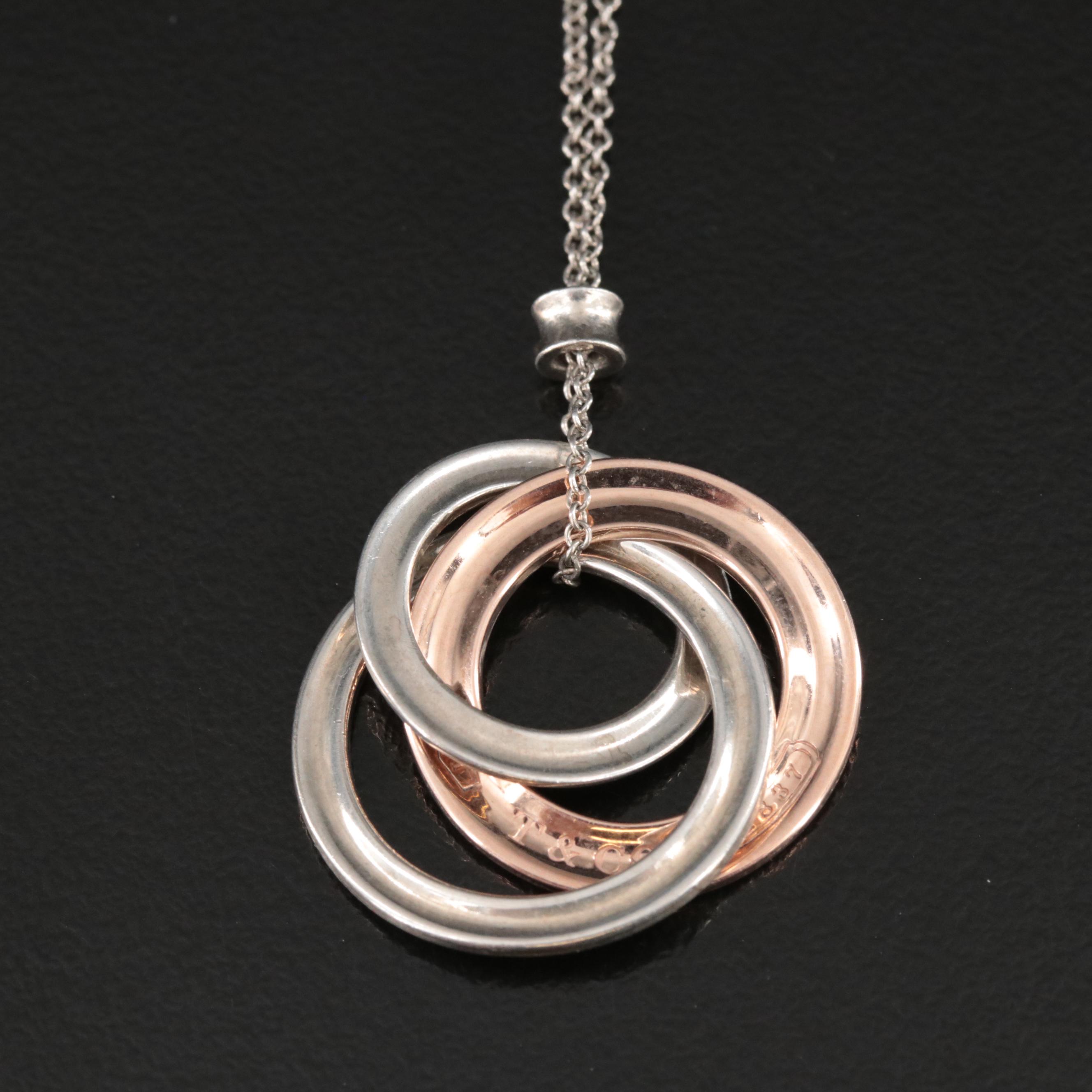 Tiffany & Co. "1837" Interlocking Circle Pendant Necklace