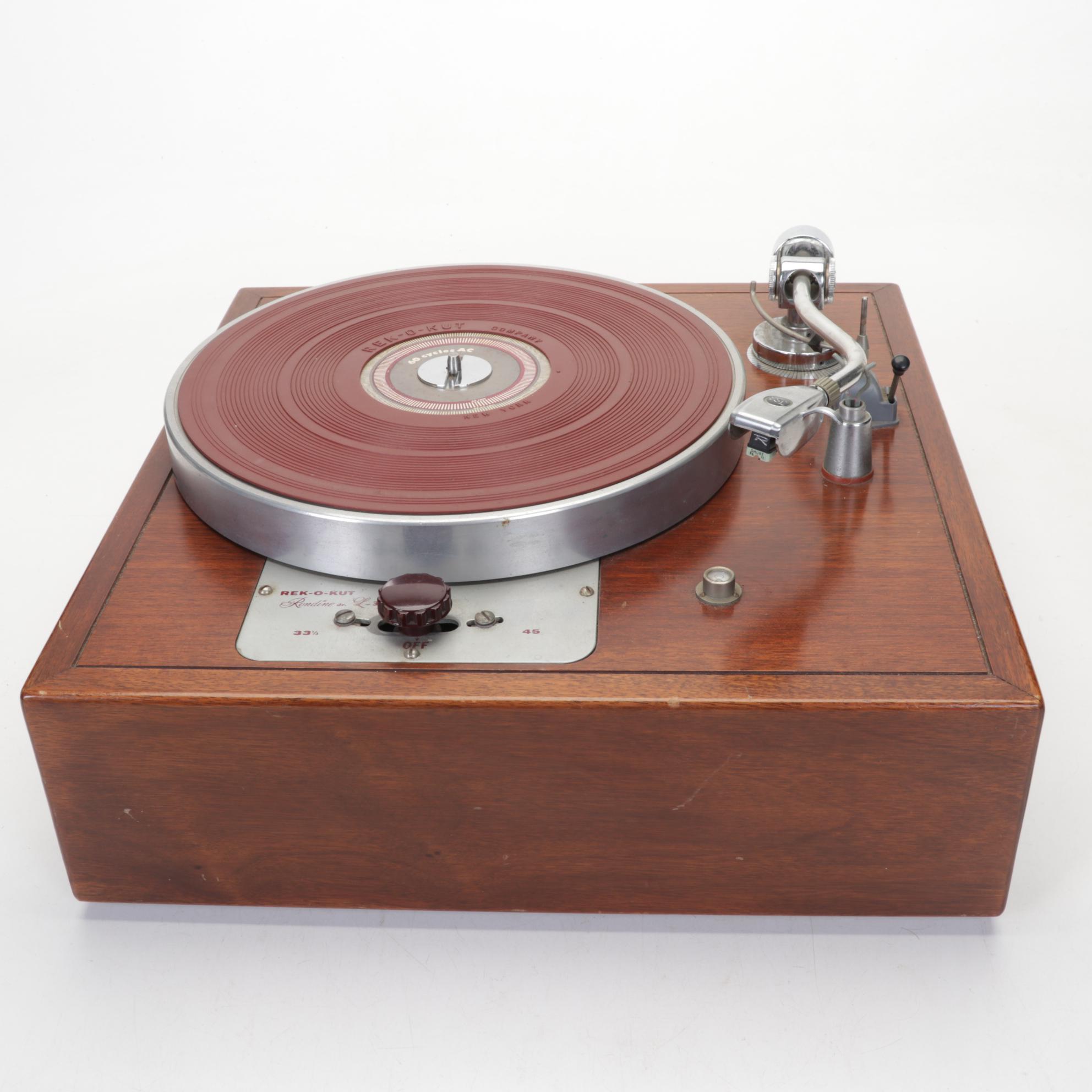 Rek-O-Kut Rondine Jr. L-34 Idler Drive Turntable, Mid-20th Century