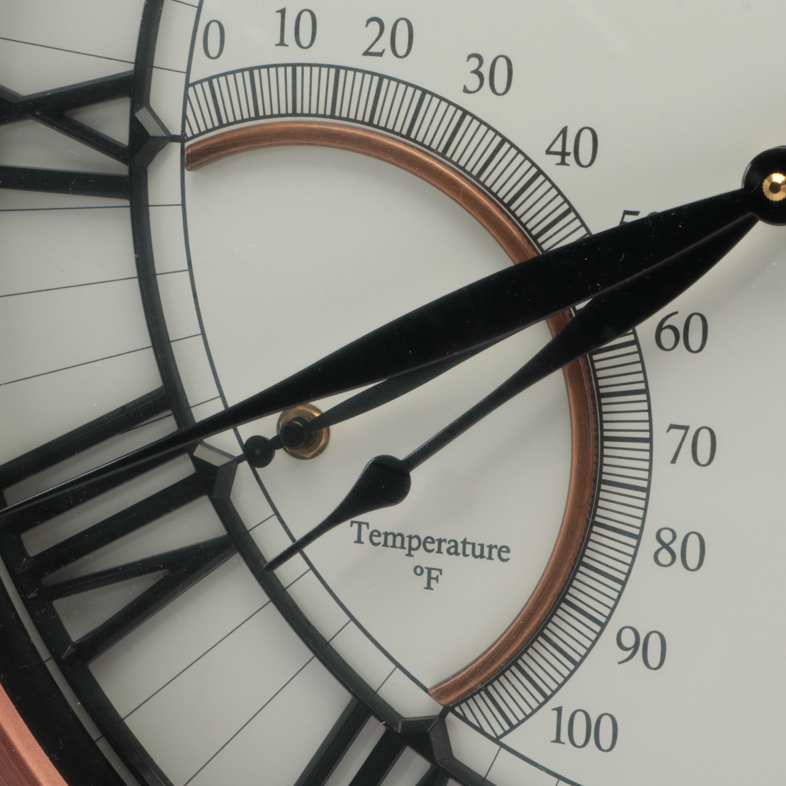 Frontgate Plastic Outdoor Clock with Thermometer and Hygrometer