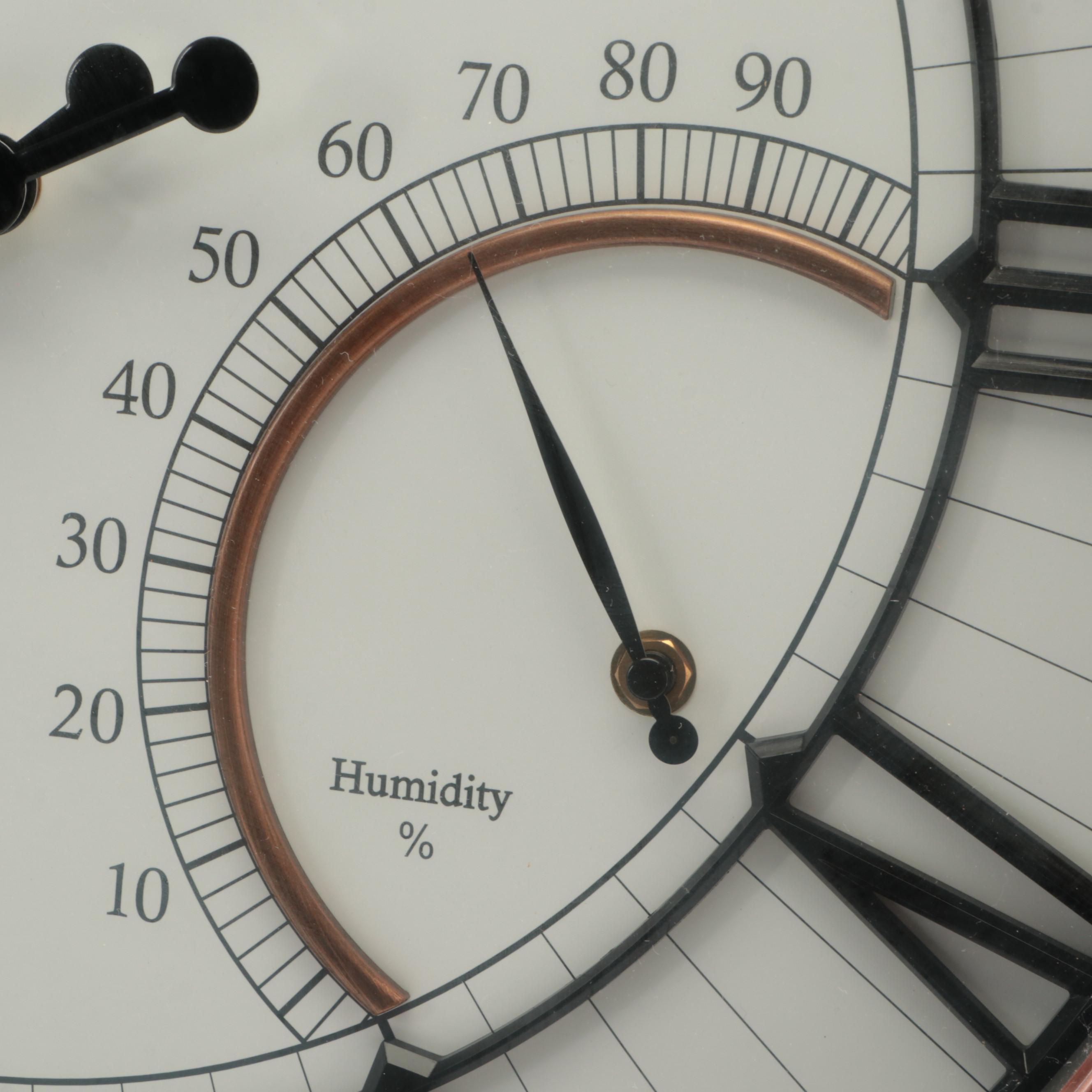 Frontgate Plastic Outdoor Clock with Thermometer and Hygrometer