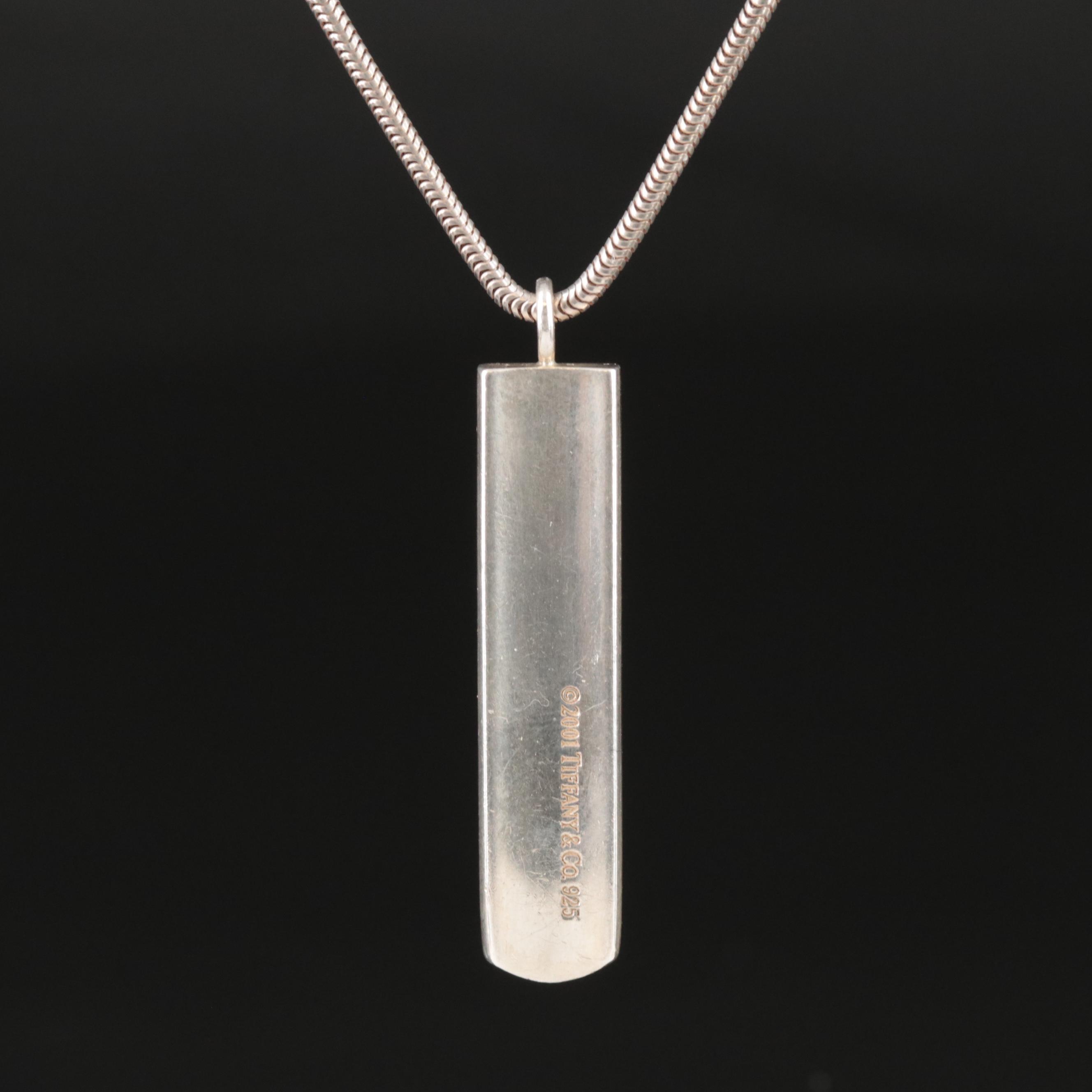 Tiffany & Co. 1837 Collection Bar Pendant Necklace
