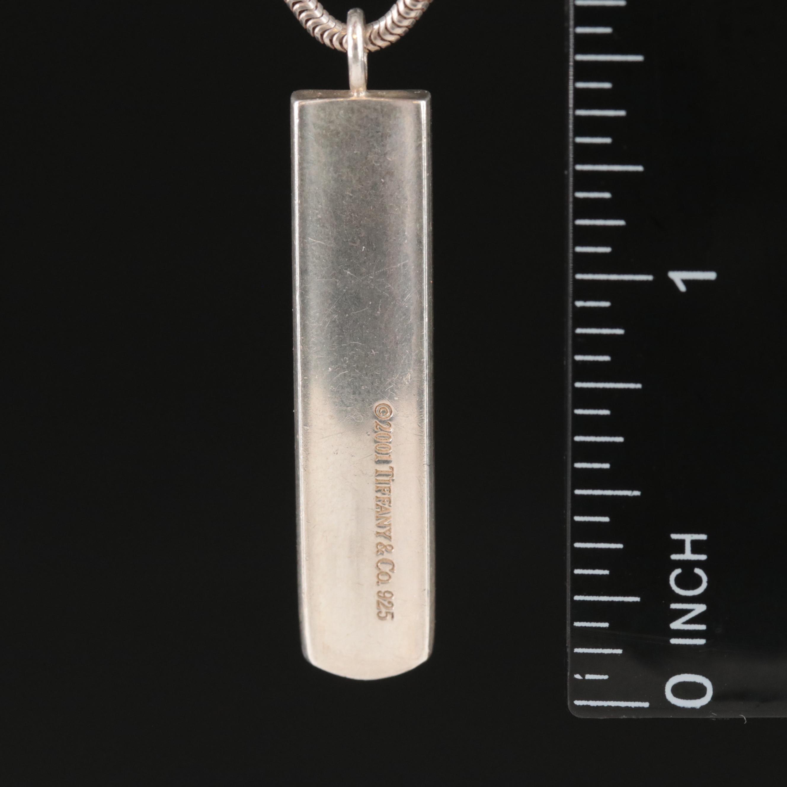 Tiffany & Co. 1837 Collection Bar Pendant Necklace