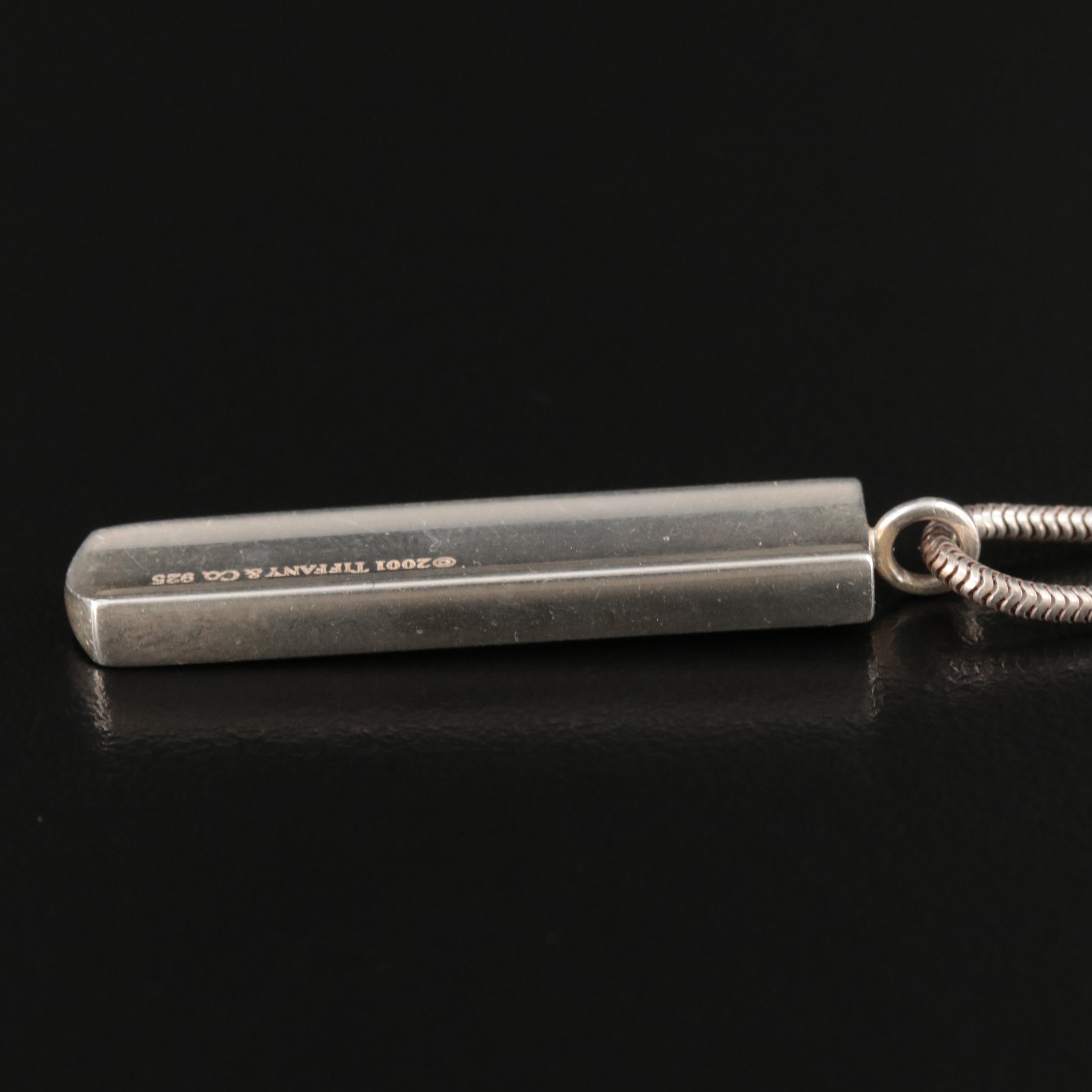 Tiffany & Co. 1837 Collection Bar Pendant Necklace