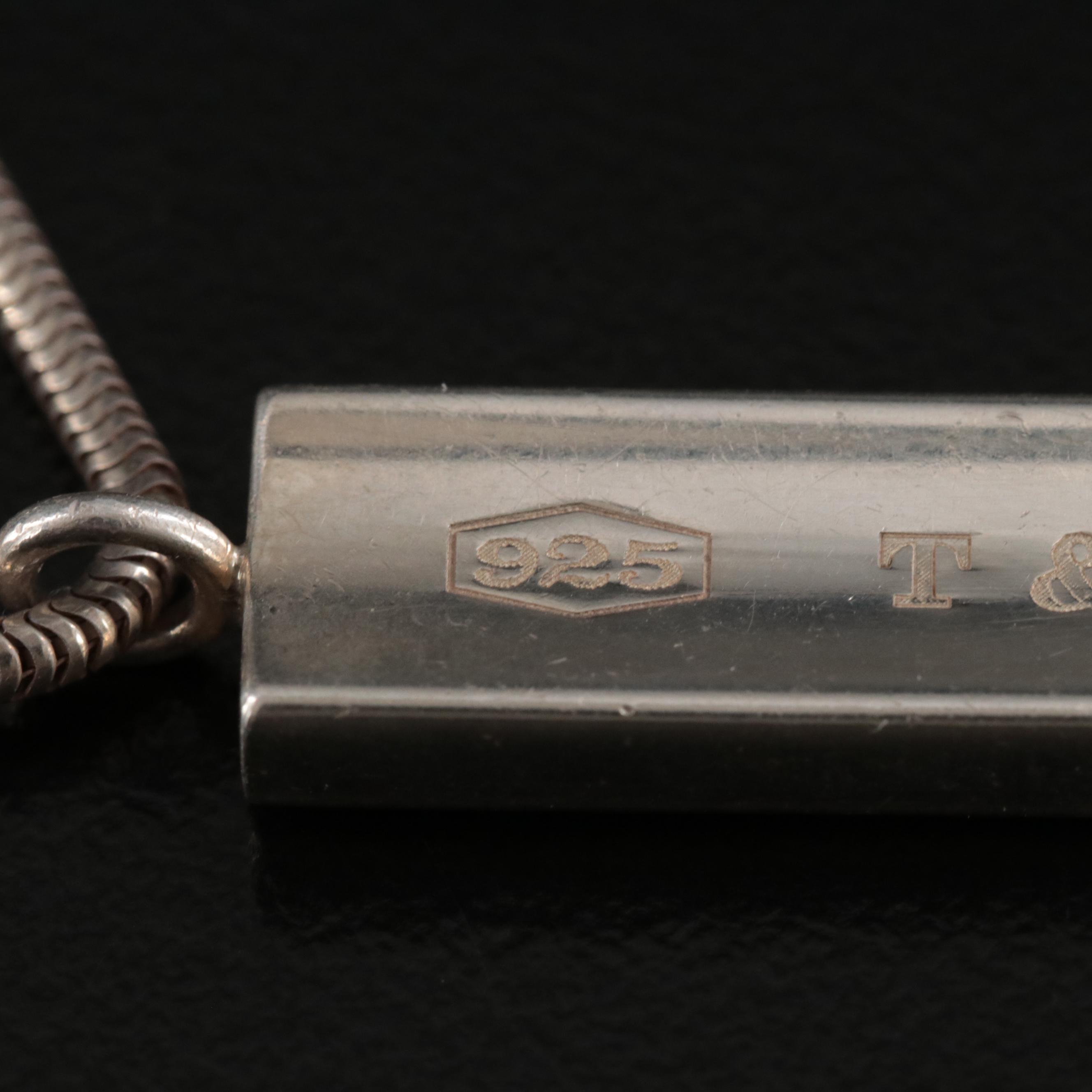 Tiffany & Co. 1837 Collection Bar Pendant Necklace