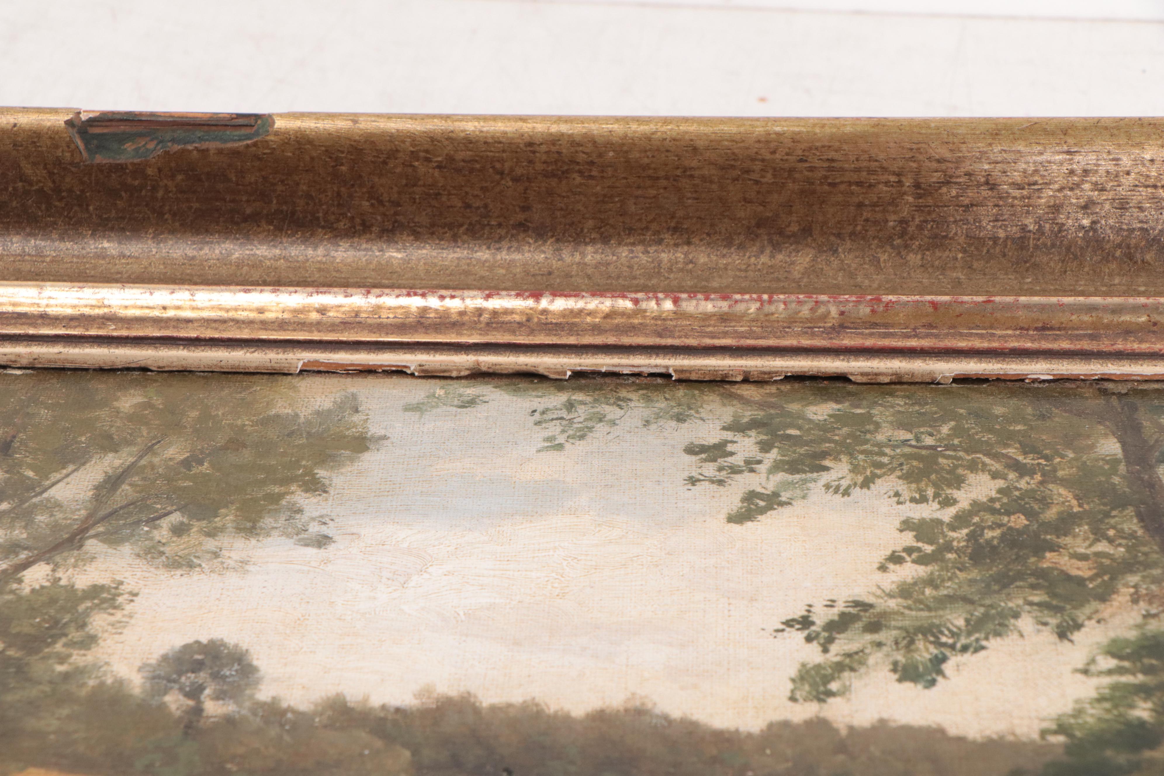 Hermann Pohle Oil Painting of a European School Forest Landscape