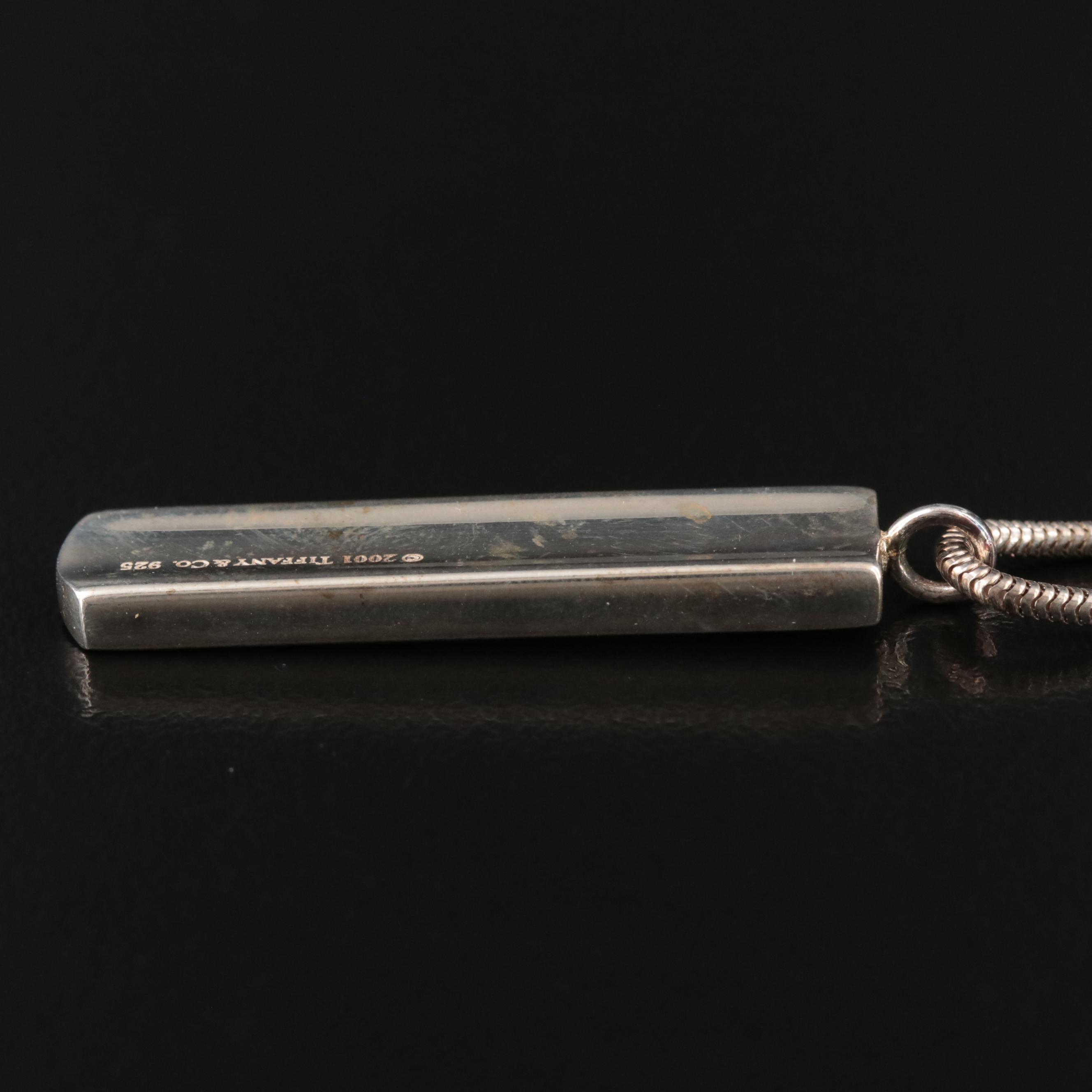 Tiffany & Co. 1837 Collection Bar Pendant Necklace