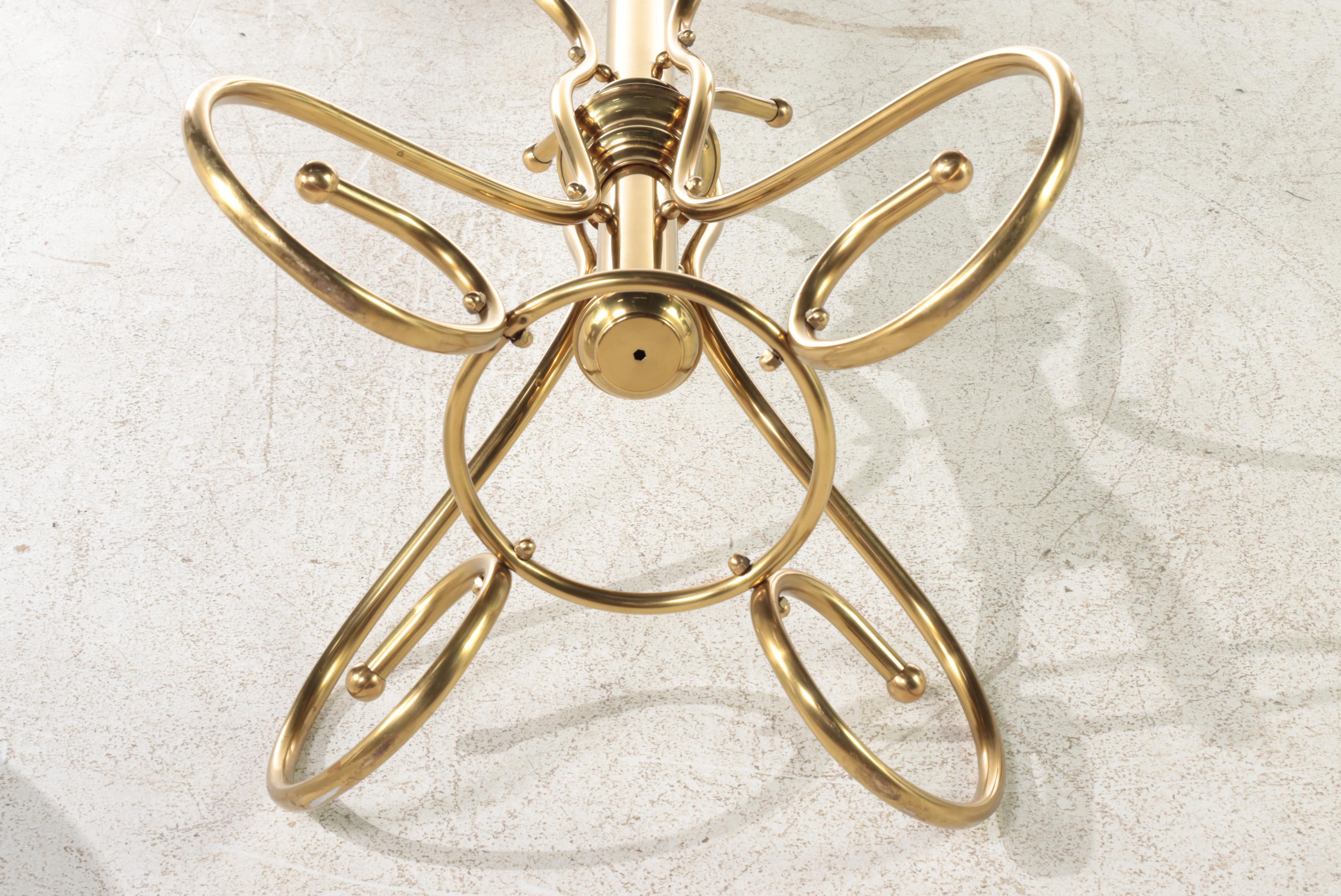 Tubular Brass Hall Tree, 20th Century