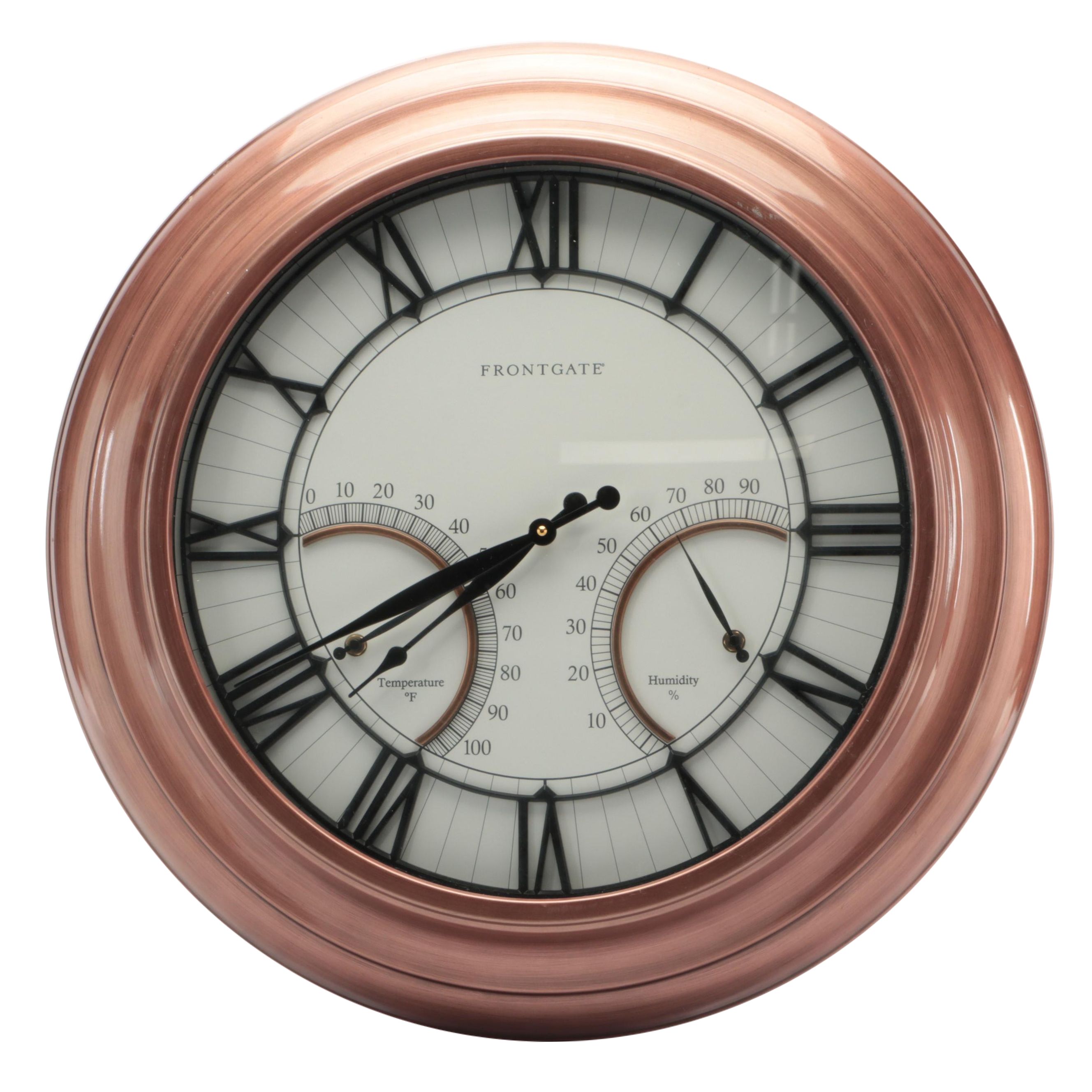 Frontgate Plastic Outdoor Clock with Thermometer and Hygrometer
