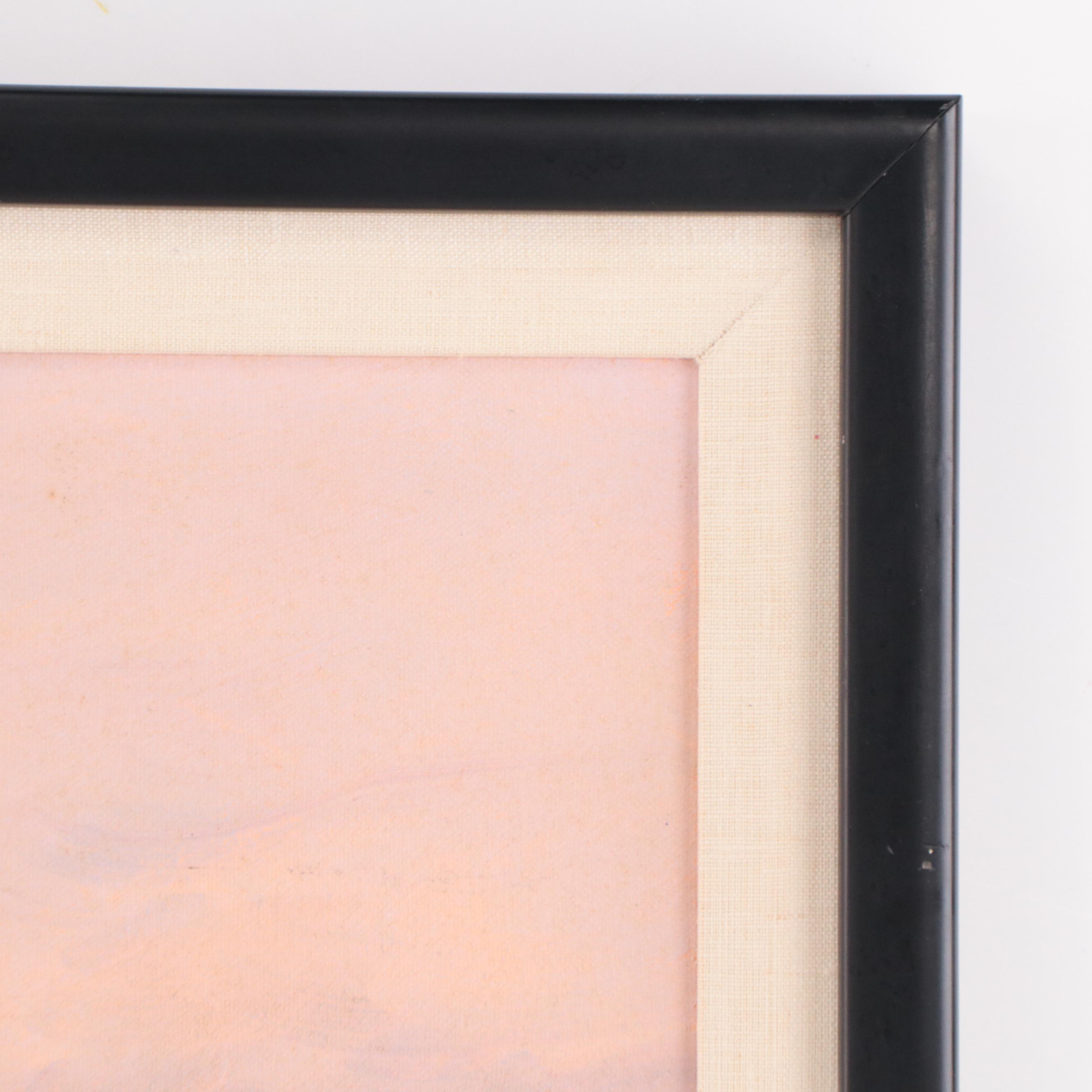 Landscape Oil Painting of a Sunset Over Mesa, 1994