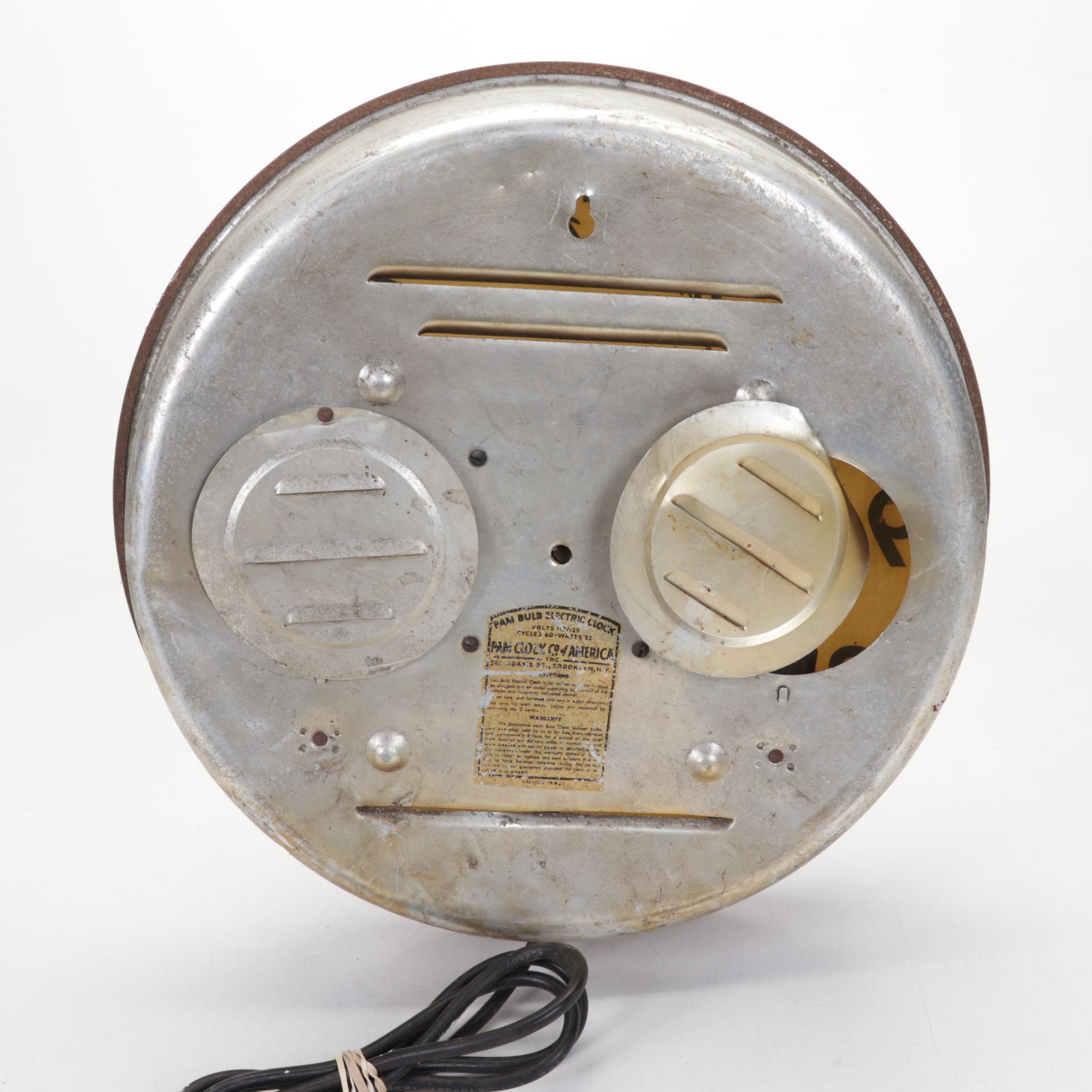 1950s Pam Clock Co. Duquesne Pilsener Illuminated Advertising Beer Clock